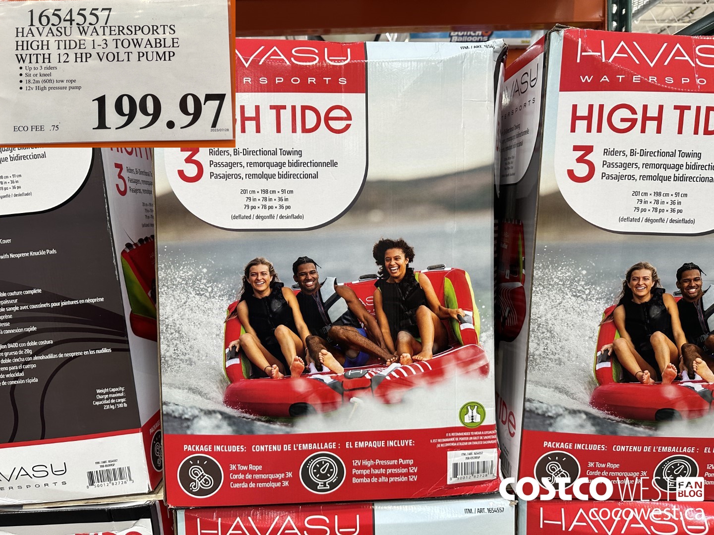 1654557 HAVASU WATERSPORTS HIGH TIDE 1-3 TOWABLE WITH 12 HP VOLT PUMP $199.97