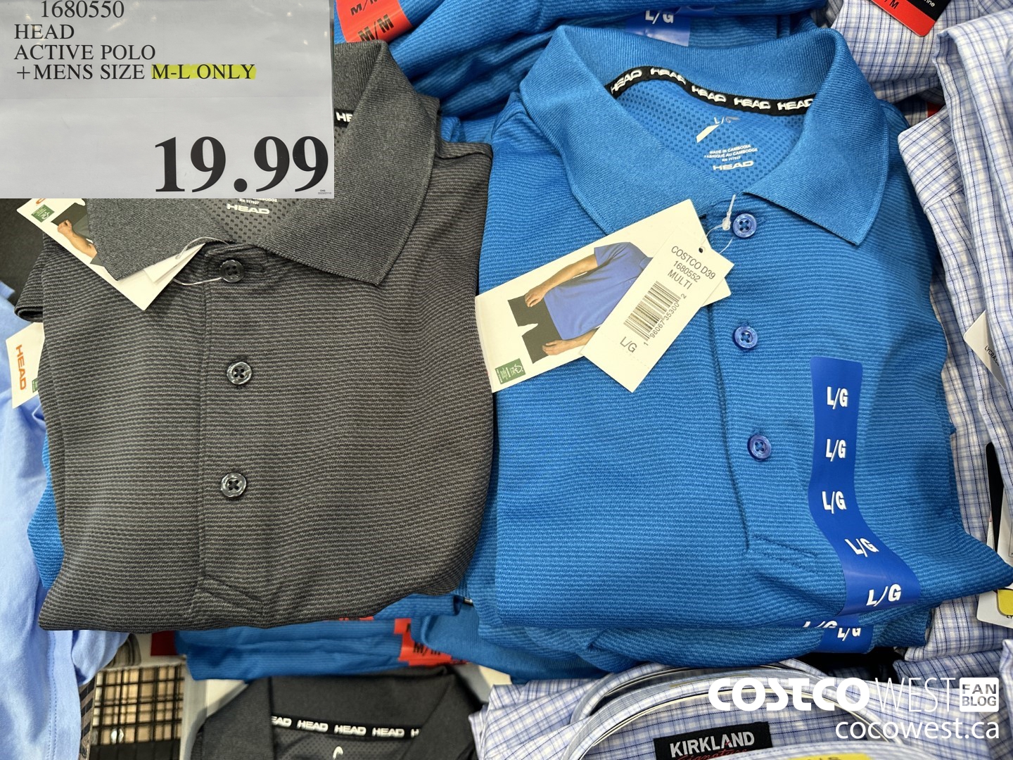 1680550 HEAD ACTIVE POLO MENS SIZES M-L ONLY $19.99