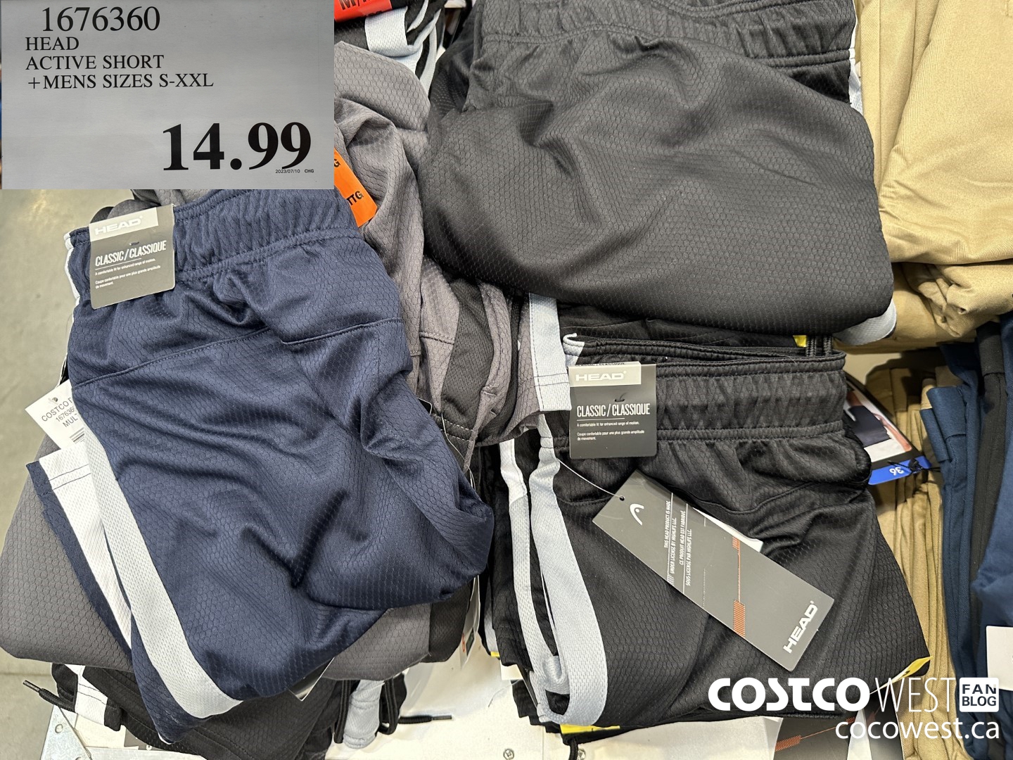 1676360 HEAD ACTIVE SHORT MENS SIZES S-XXL $14.99