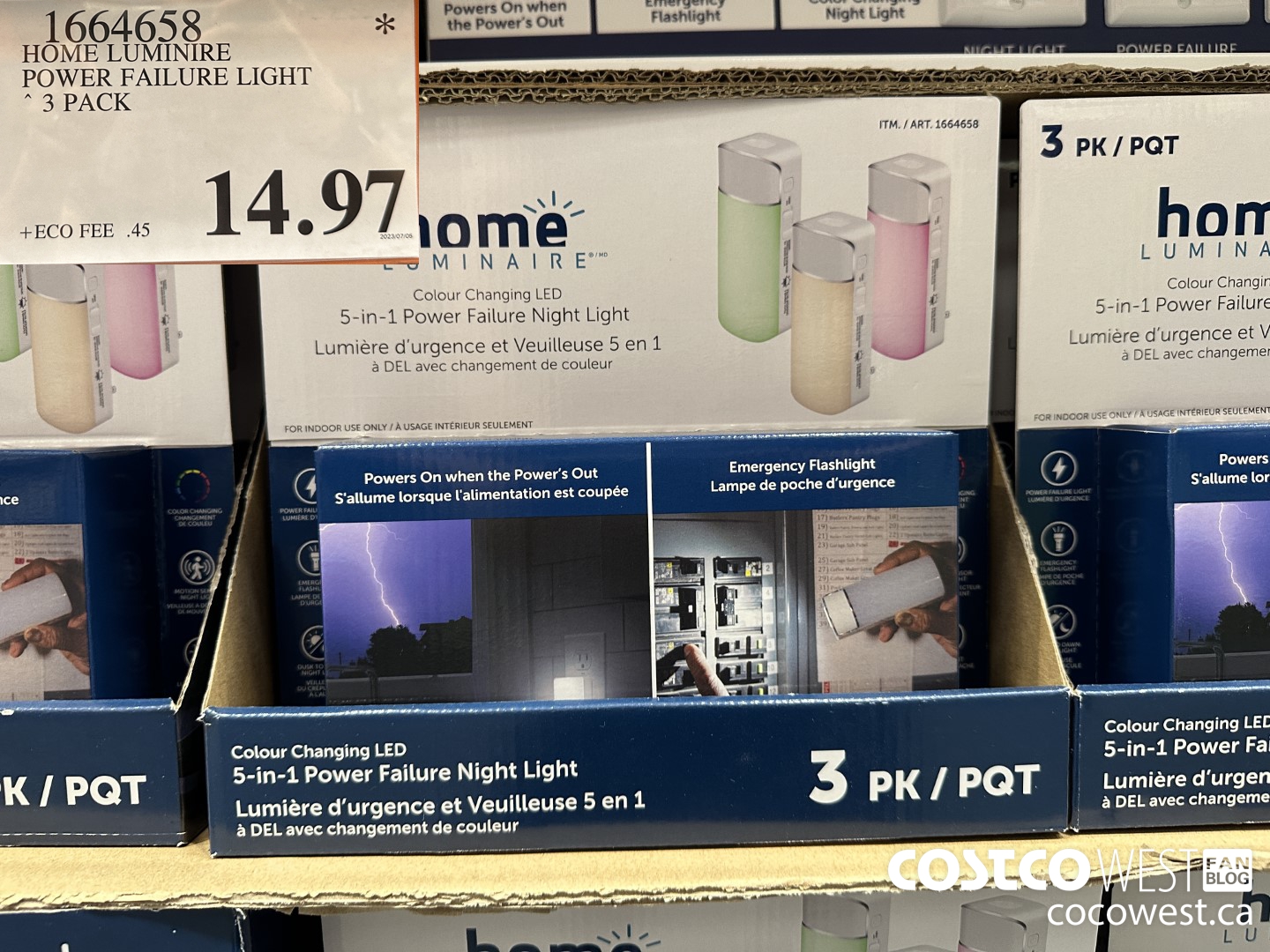 1664658 HOME LUMINIRE POWER FAILURE LIGHT 3 PACK $14.97