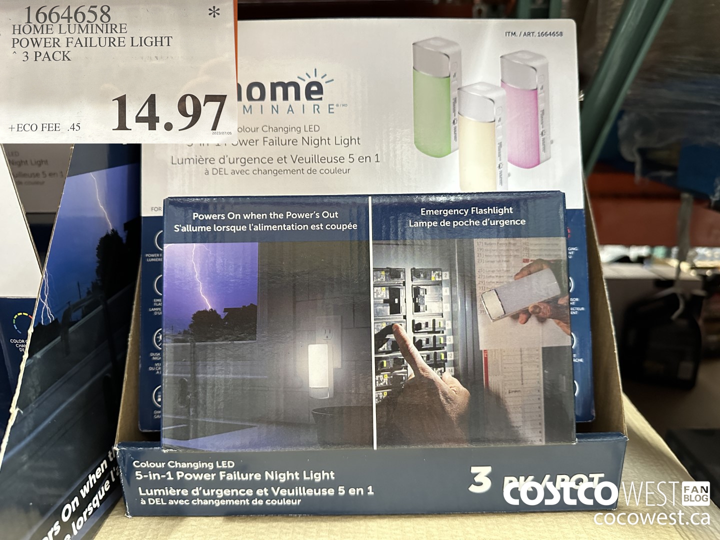 1664658 HOME LUMINIRE POWER FAILURE LIGHT 3 PACK $14.97