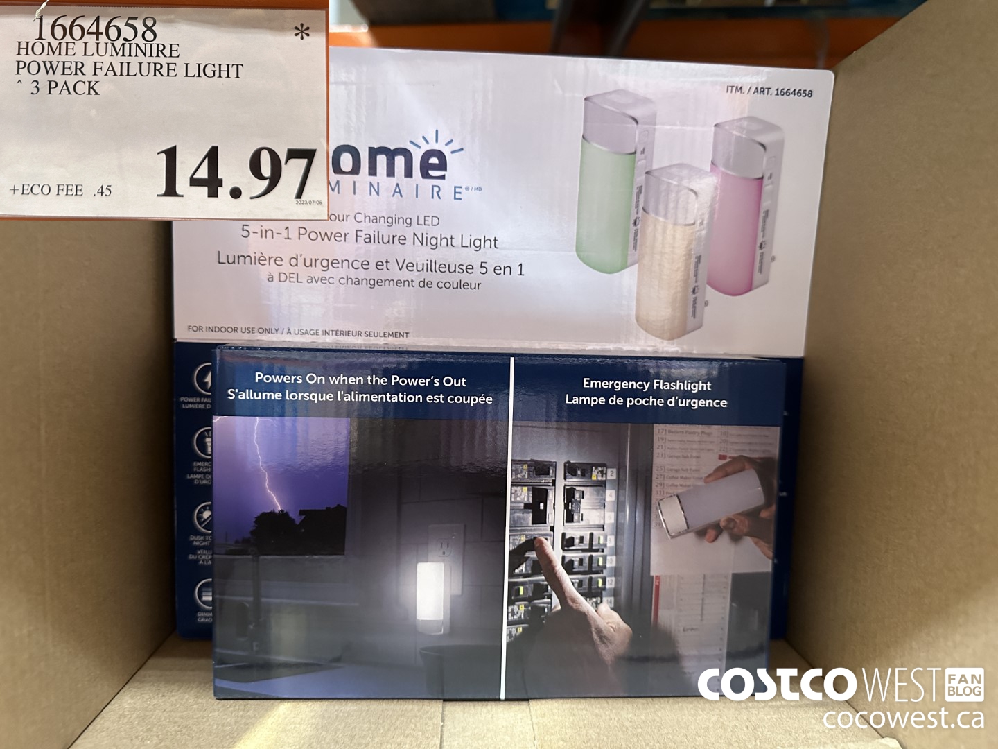 1664658 HOME LUMINIRE POWER FAILURE LIGHT 3 PACK $14.97
