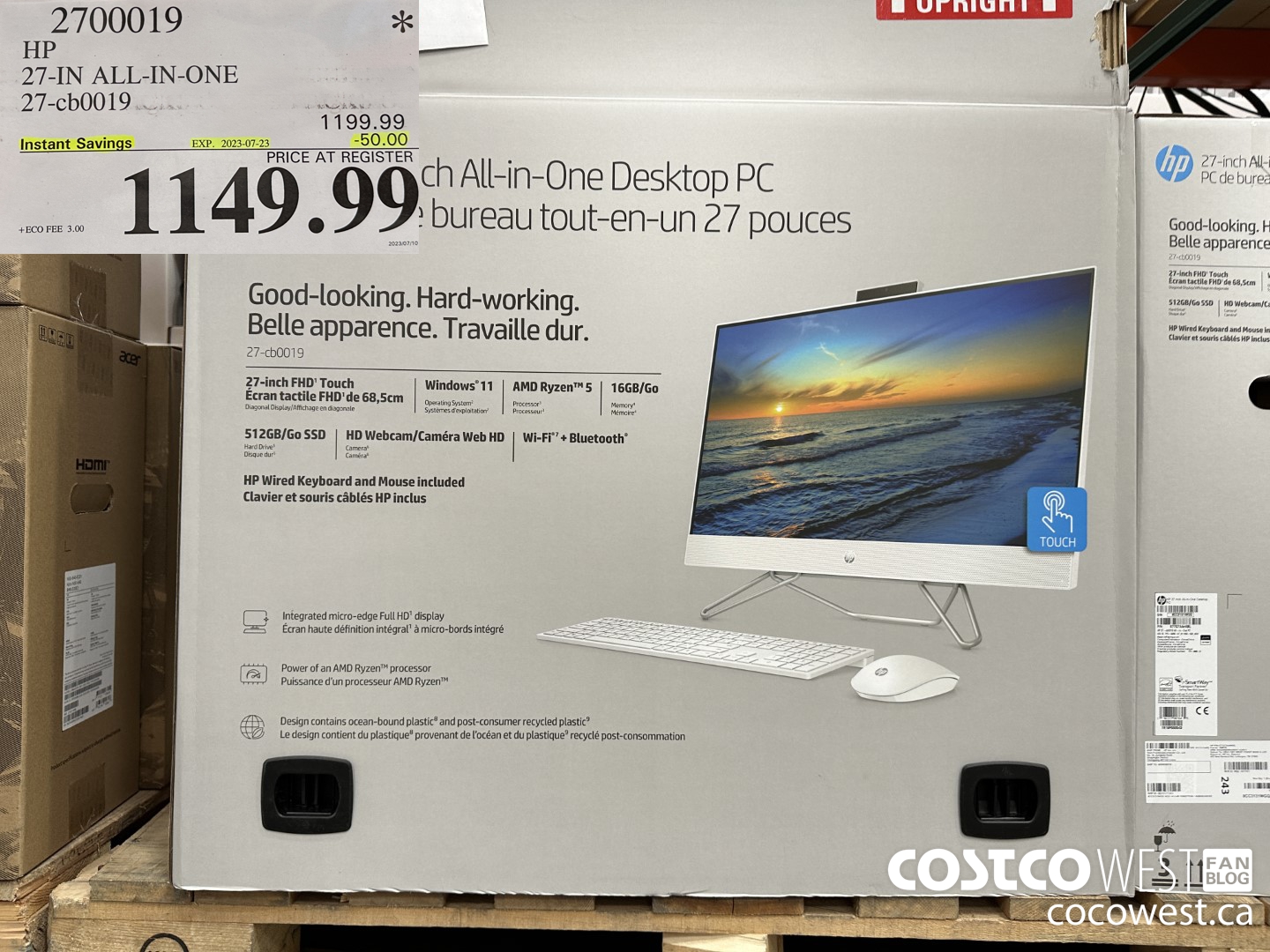 2700019 HP 27-IN ALL-IN-ONE 27-CB0019 ($50.00 INSTANT SAVINGS EXPIRES ON 2023-07-23) $1149.99