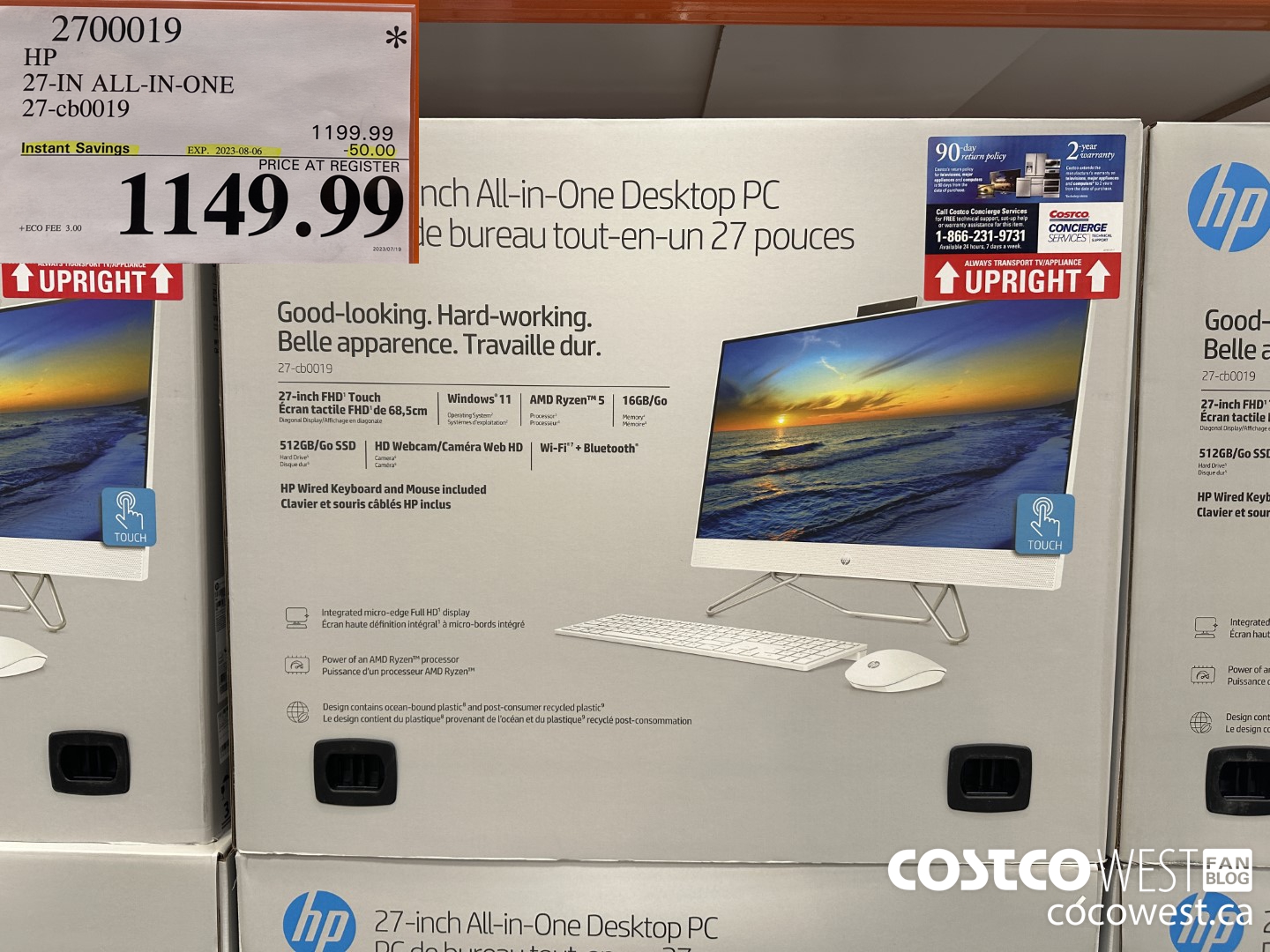 2700019 HP 27-IN ALL-IN-ONE 27-CB0019 ($50.00 INSTANT SAVINGS EXPIRES ON 2023-08-06) $1149.99