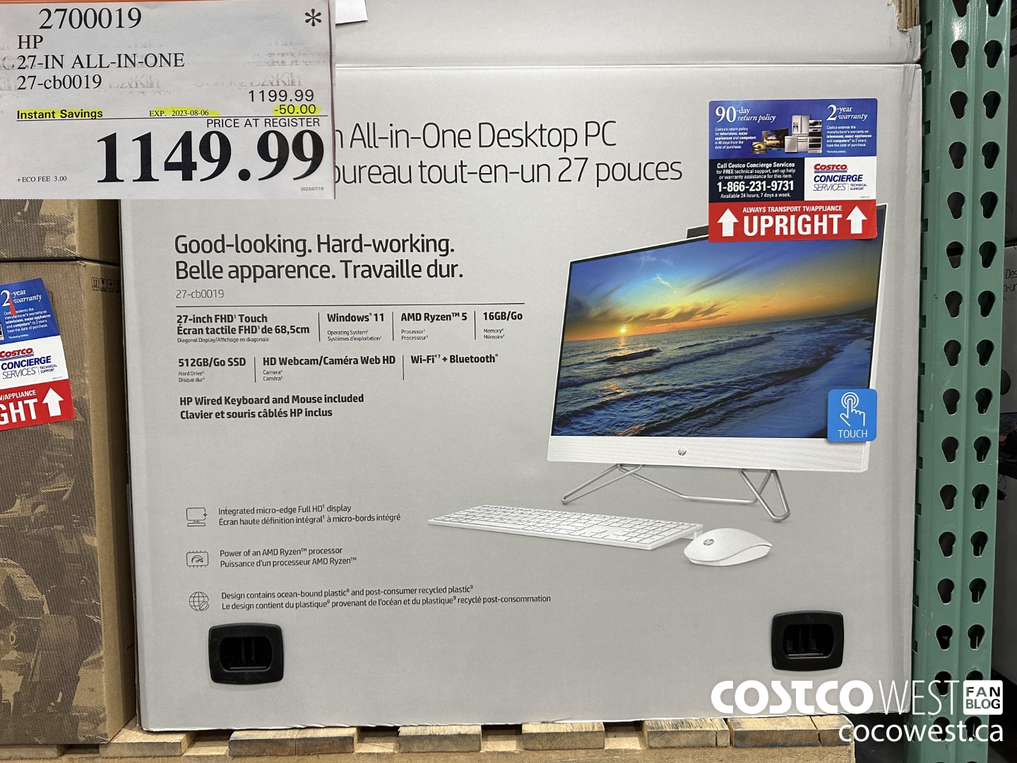 2700019 HP 27-IN ALL-IN-ONE 27-CB0019 ($50.00 INSTANT SAVINGS EXPIRES ON 2023-08-06) $1149.99