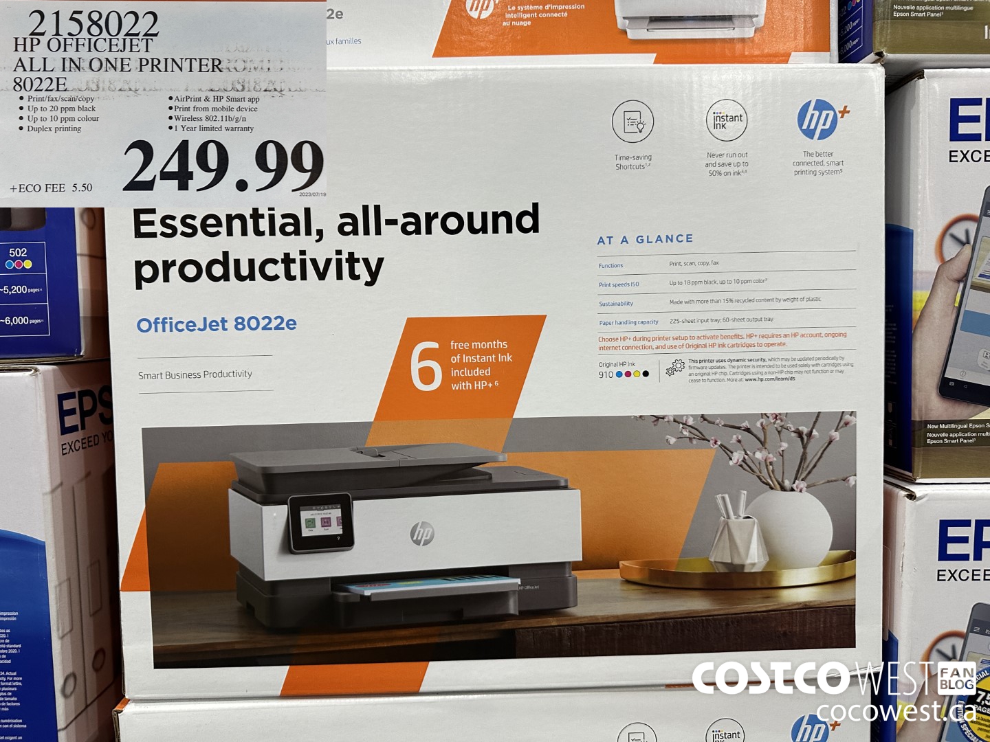 2158022 HP OFFICEJET ALL IN ONE PRINTER 8022E $249.99