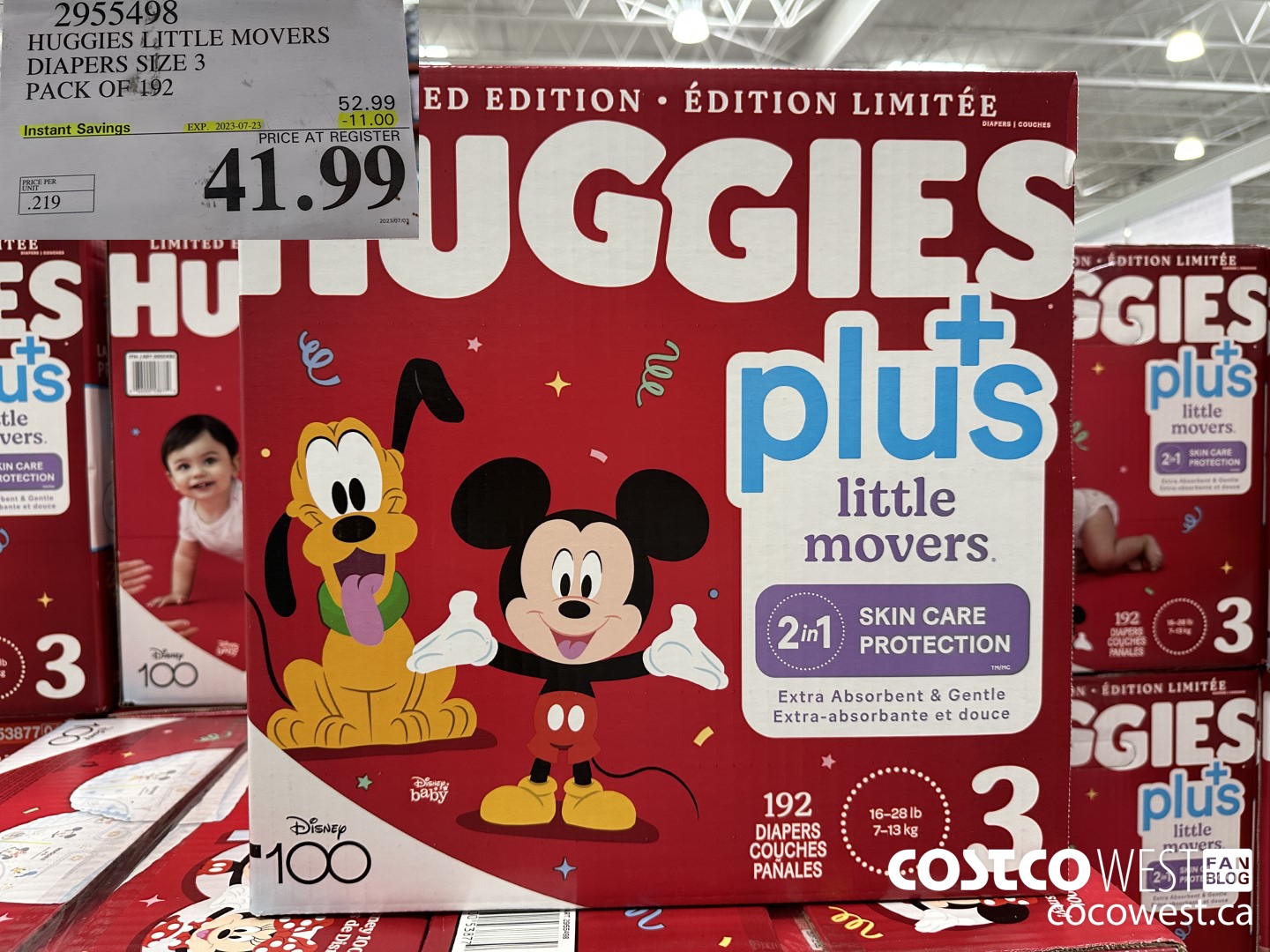 2955498 HUGGIES LITTLE MOVERS DIAPERS SIZE 3 PACK OF 192 ($11.00 INSTANT SAVINGS EXPIRES ON 2023-07-23) $41.99