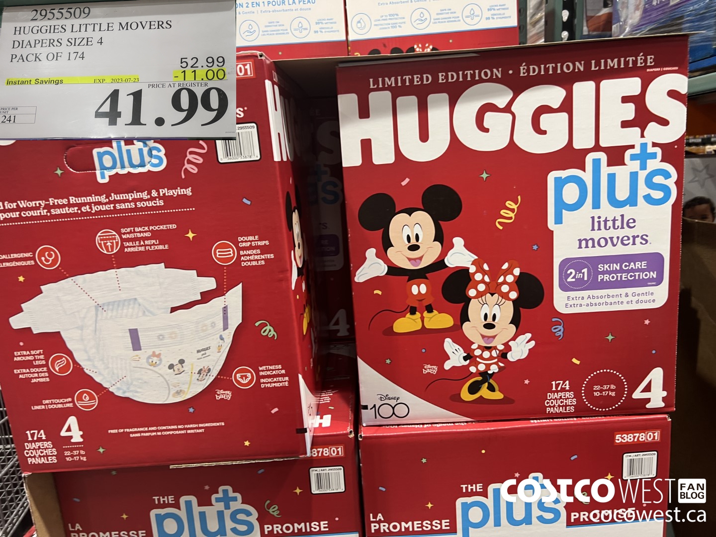 2955509 HUGGIES LITTLE MOVERS DIAPERS SIZE 4 PACK OF 174 ($11.00 INSTANT SAVINGS EXPIRES ON 2023-07-23) $41.99