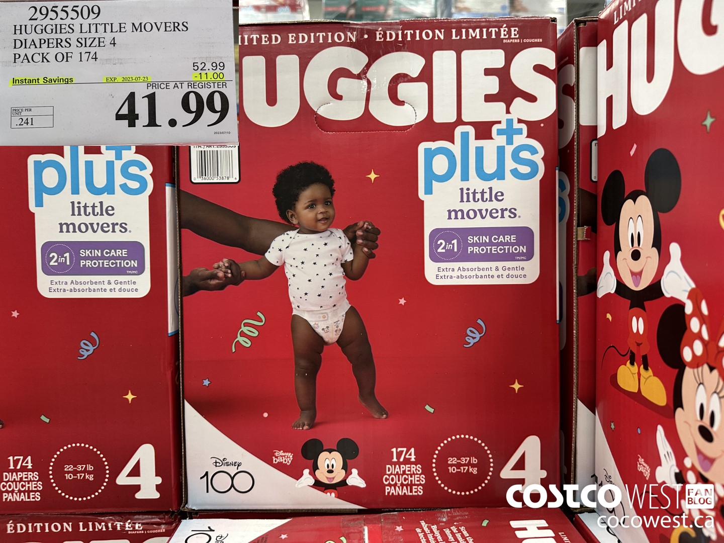 2955509 HUGGIES LITTLE MOVERS DIAPERS SIZE 4 PACK OF 174 ($11.00 INSTANT SAVINGS EXPIRES ON 2023-07-23) $41.99