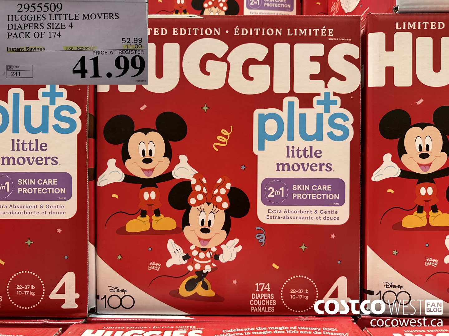 2955509 HUGGIES LITTLE MOVERS DIAPERS SIZE 4 PACK OF 174 ($11.00 INSTANT SAVINGS EXPIRES ON 2023-07-23) $41.99