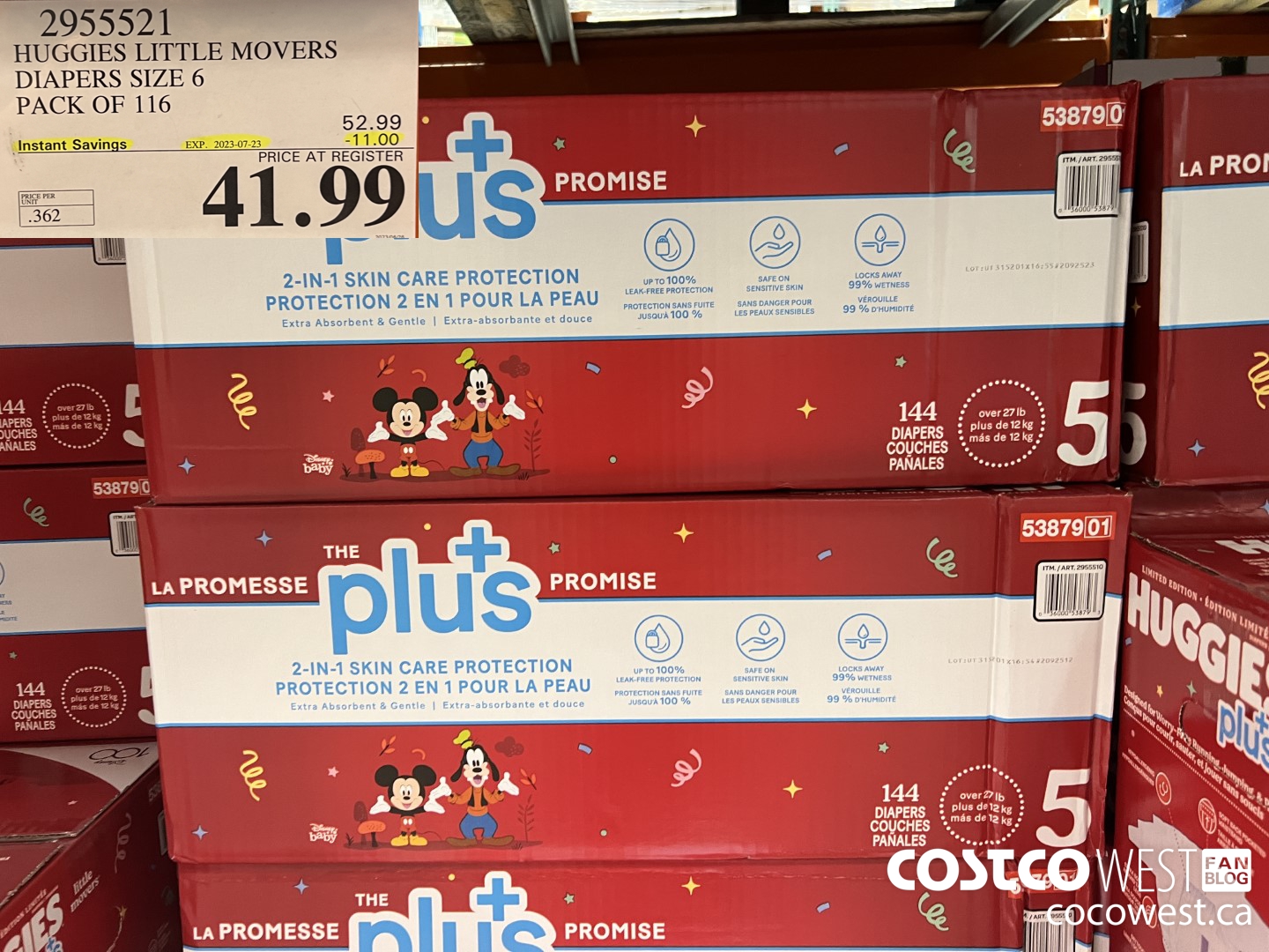 2955521 HUGGIES LITTLE MOVERS DIAPERS SIZE 6 PACK OF 116 ($11.00 INSTANT SAVINGS EXPIRES ON 2023-07-23) $41.99