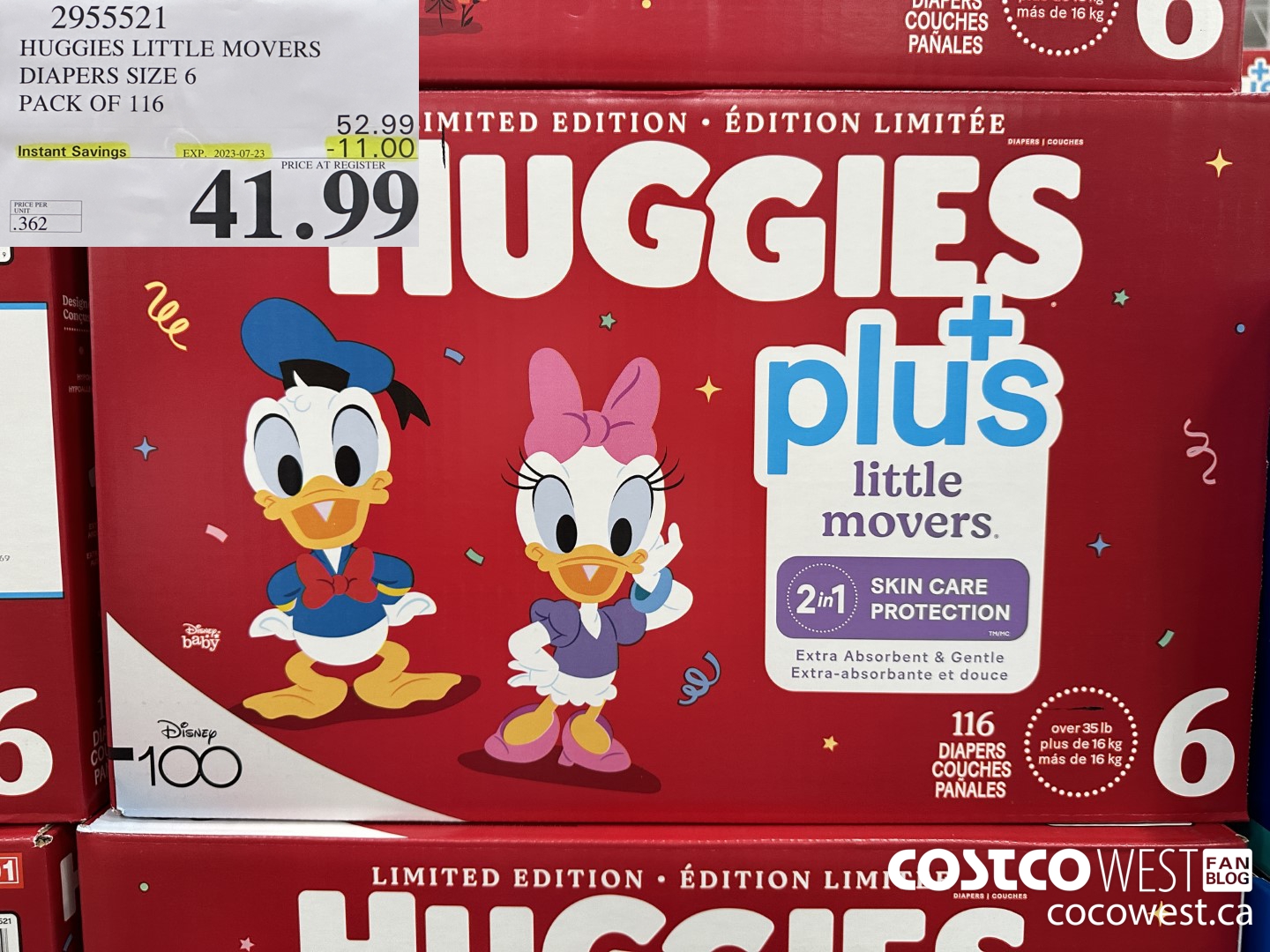 2955521 HUGGIES LITTLE MOVERS DIAPERS SIZE 6 PACK OF 116 ($11.00 INSTANT SAVINGS EXPIRES ON 2023-07-23) $41.99