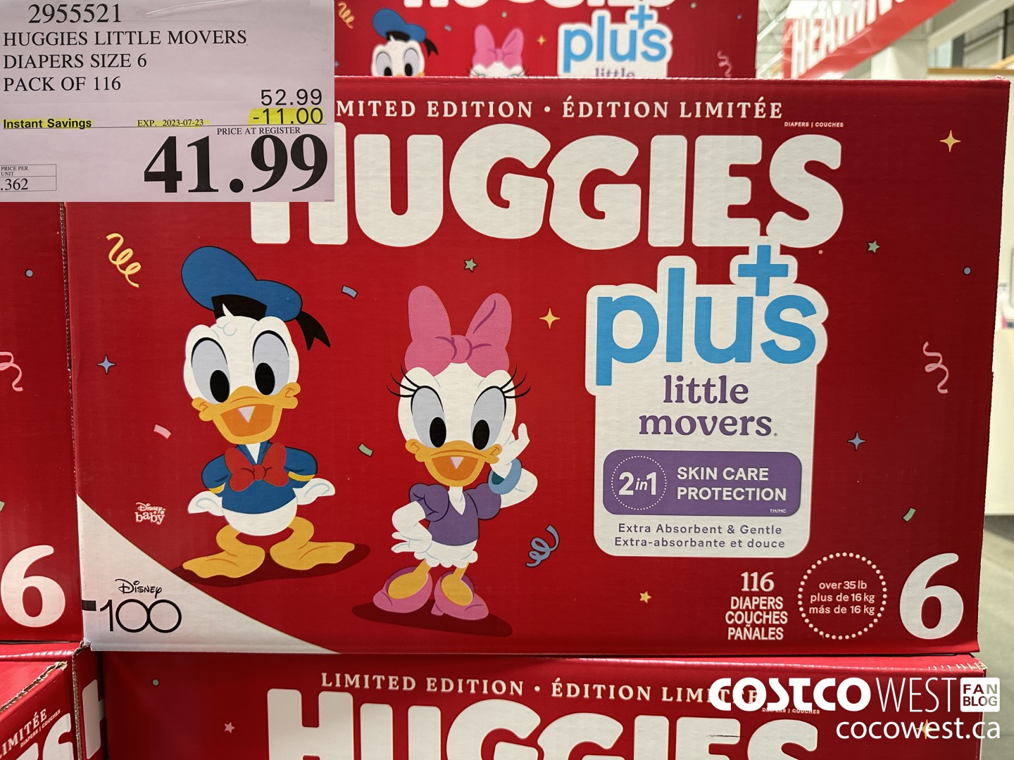 2955521 HUGGIES LITTLE MOVERS DIAPERS SIZE 6 PACK OF 116 ($11.00 INSTANT SAVINGS EXPIRES ON 2023-07-23) $41.99