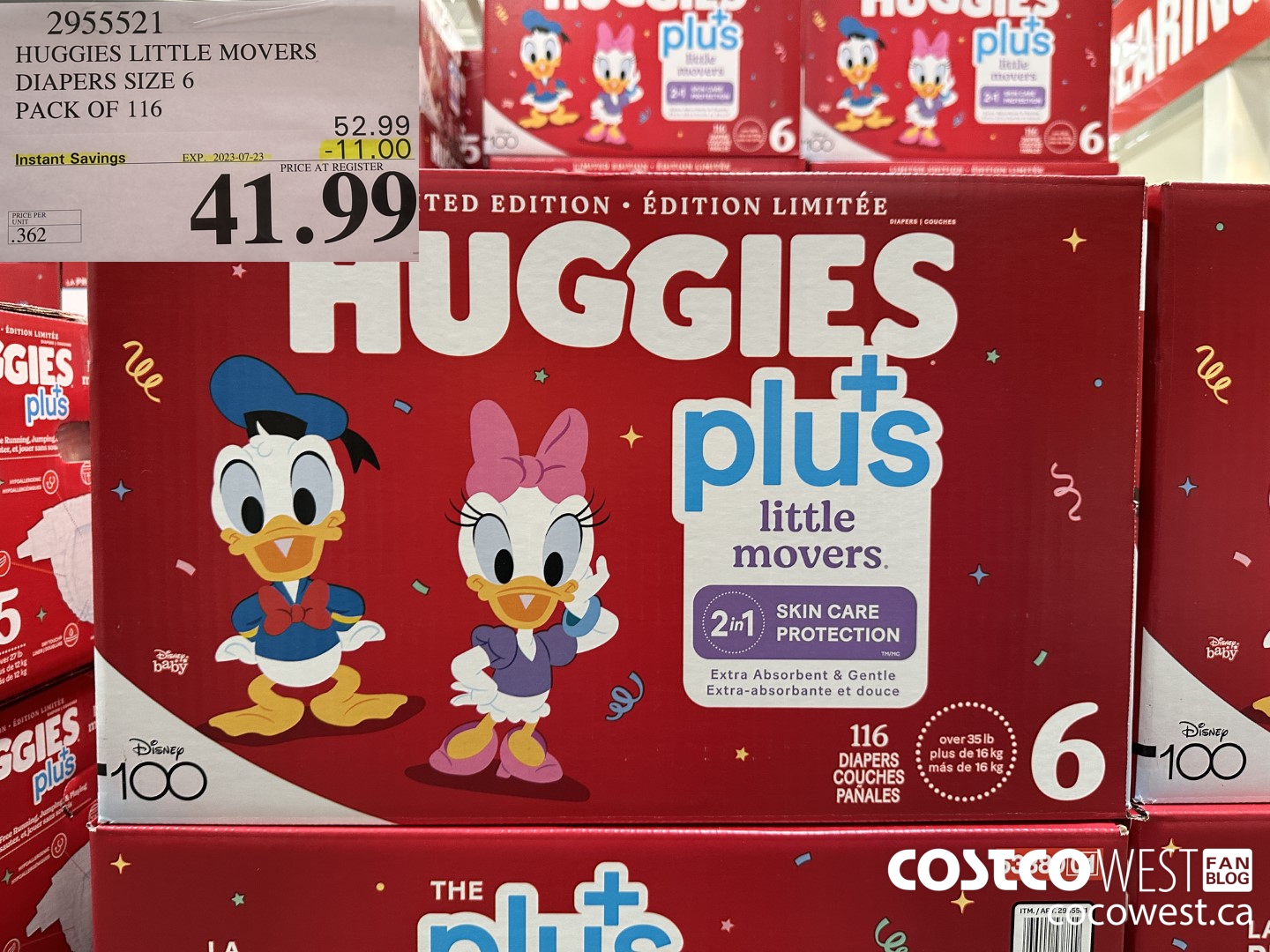 2955521 HUGGIES LITTLE MOVERS DIAPERS SIZE 6 PACK OF 116 ($11.00 INSTANT SAVINGS EXPIRES ON 2023-07-23) $41.99