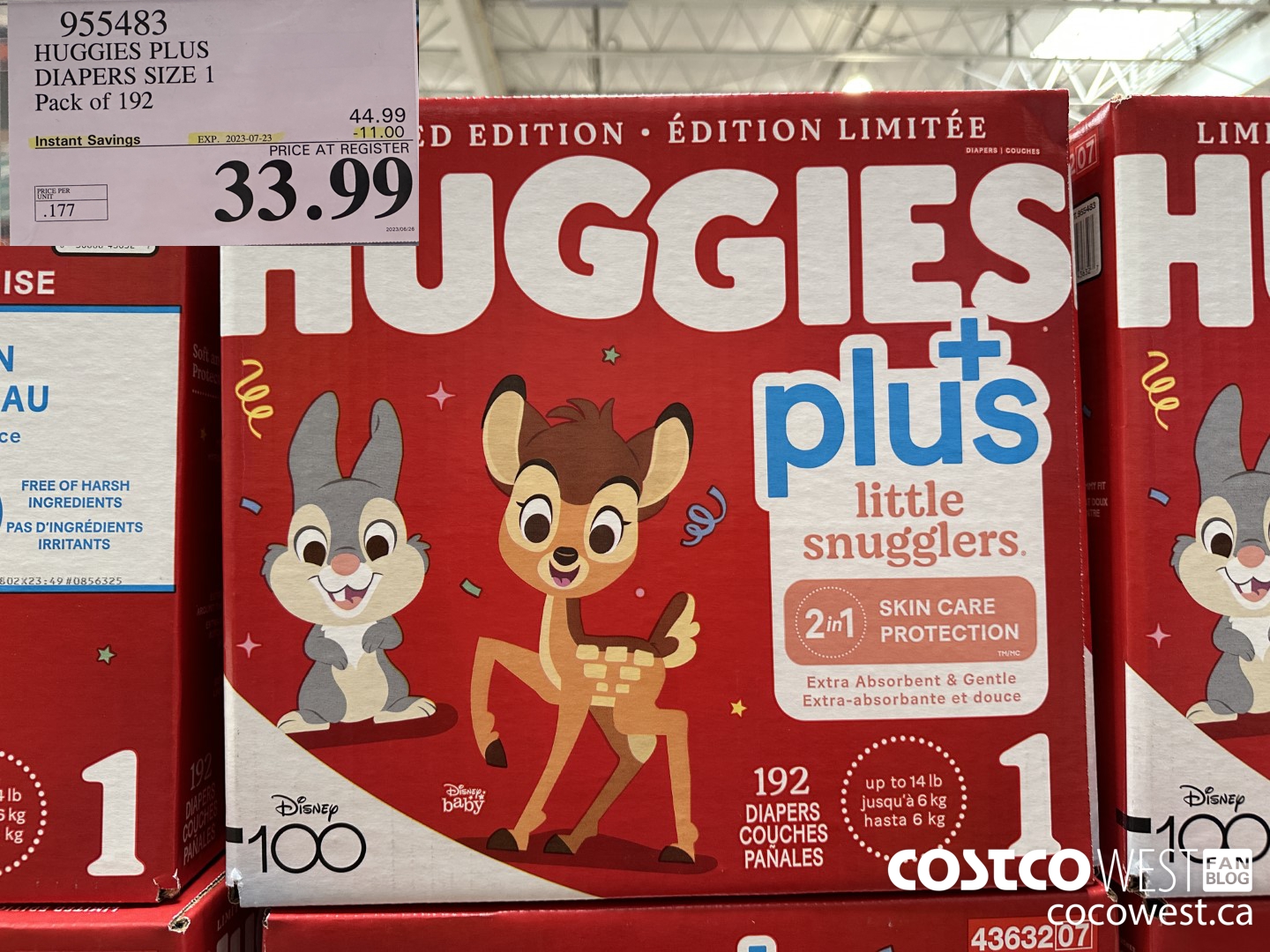955483 HUGGIES LITTLE SNUGGLE SIZE 1 DIAPERS PACK OF 192 ($11.00 INSTANT SAVINGS EXPIRES ON 2023-07-23) $33.99