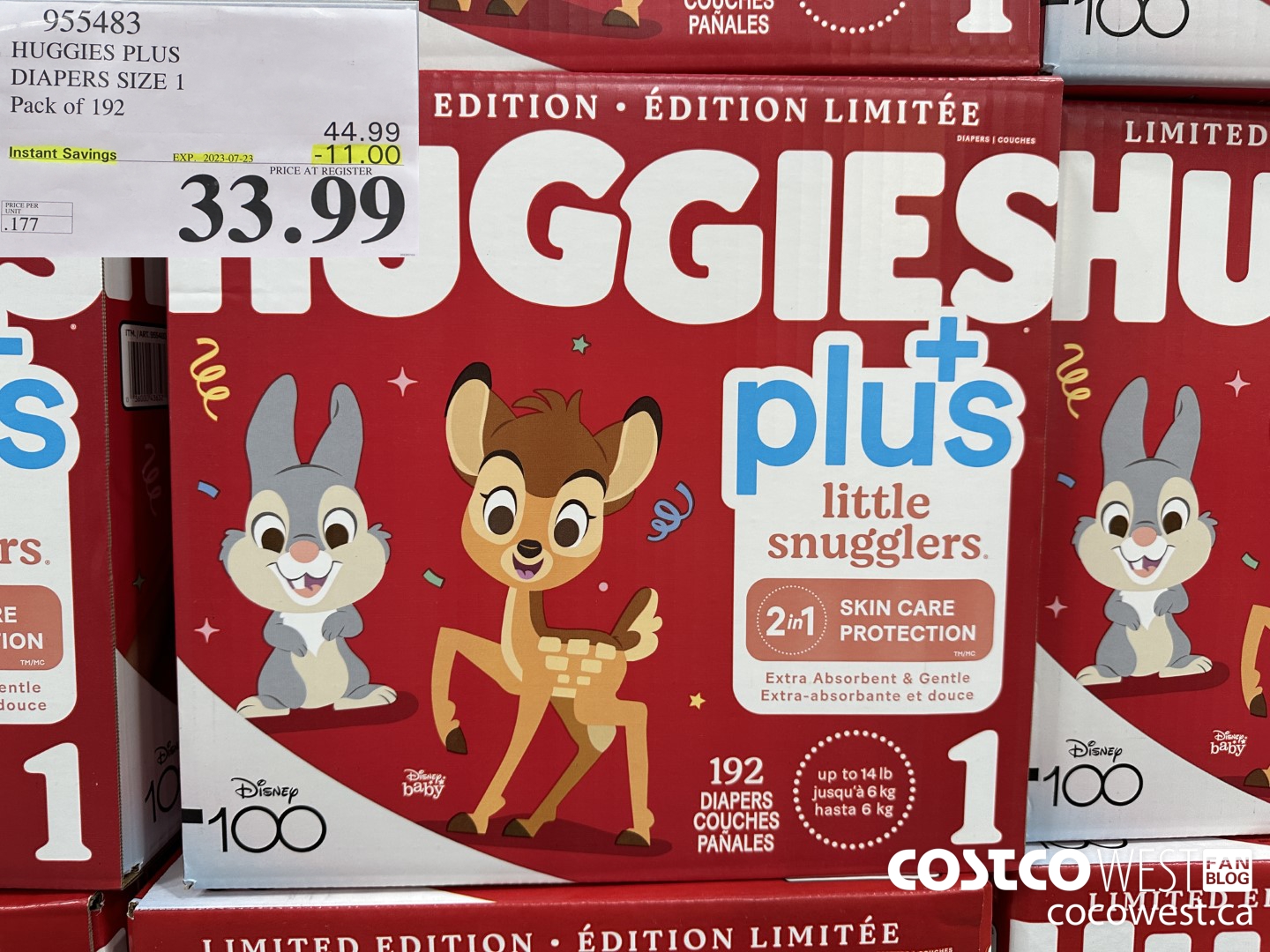 955483 HUGGIES LITTLE SNUGGLE SIZE 1 DIAPERS PACK OF 192 ($11.00 INSTANT SAVINGS EXPIRES ON 2023-07-23) $33.99