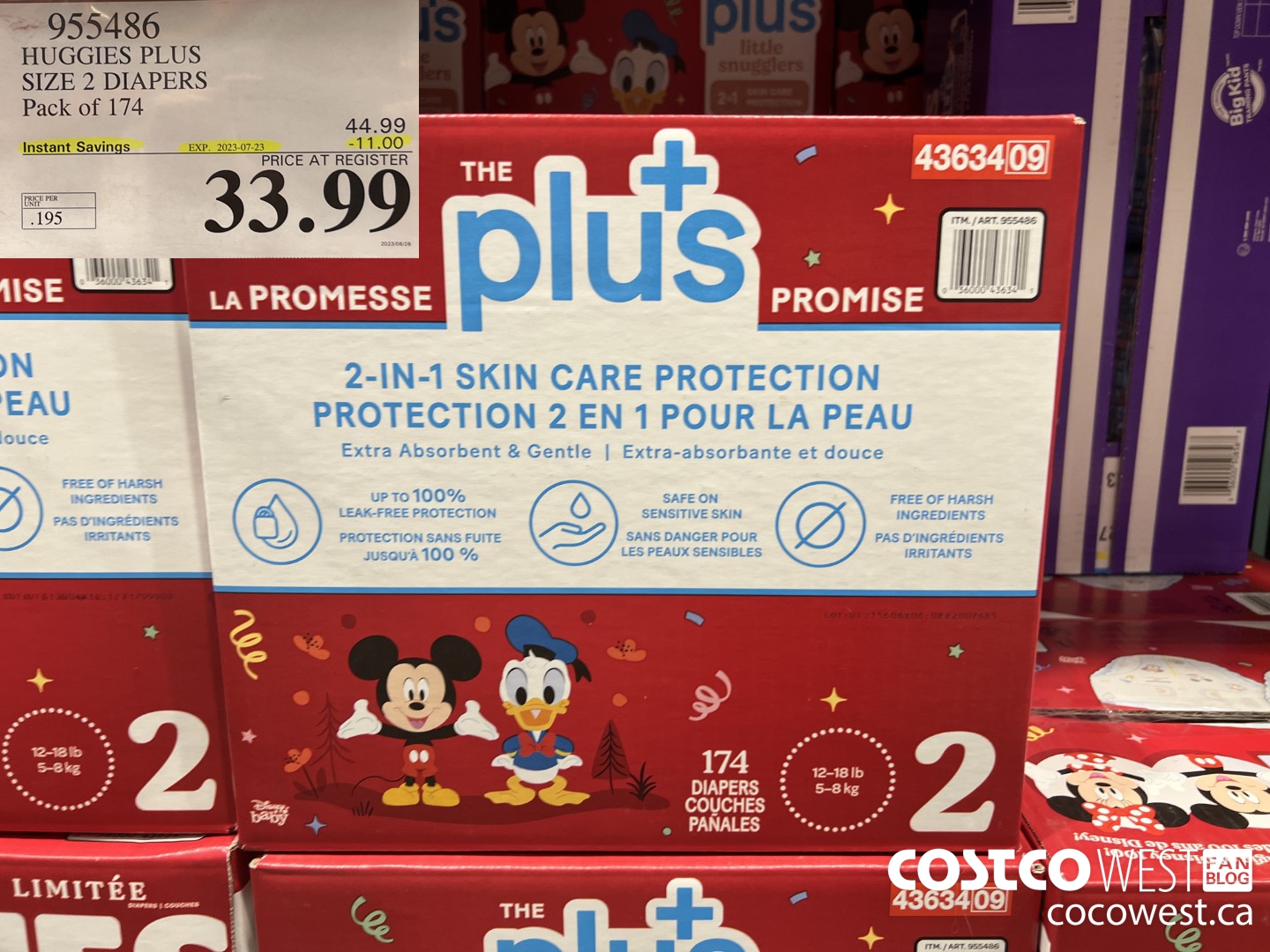 955486 HUGGIES LITTLE SNUGGLE SIZE 2 DIAPERS PACK OF 174 ($11.00 INSTANT SAVINGS EXPIRES ON 2023-07-23) $33.99