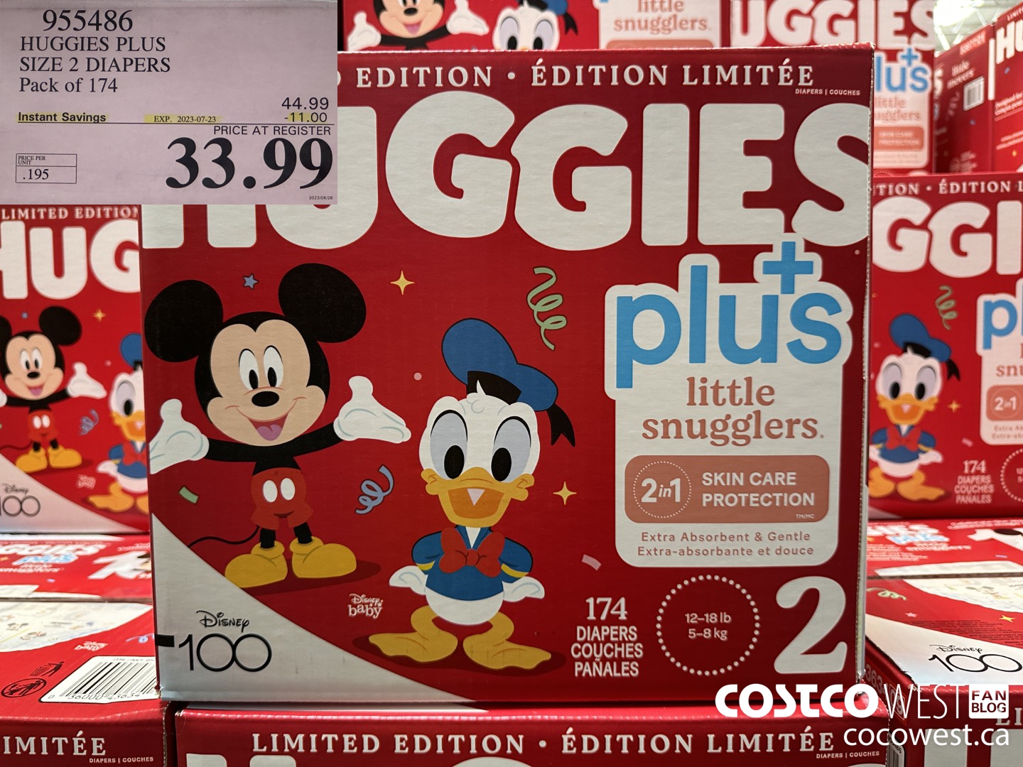 955486 HUGGIES LITTLE SNUGGLE SIZE 2 DIAPERS PACK OF 174 ($11.00 INSTANT SAVINGS EXPIRES ON 2023-07-23) $33.99