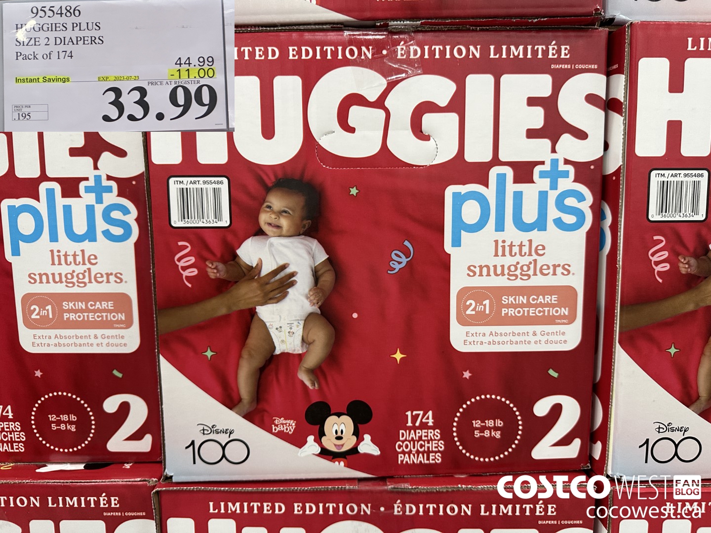 955486 HUGGIES LITTLE SNUGGLE SIZE 2 DIAPERS PACK OF 174 ($11.00 INSTANT SAVINGS EXPIRES ON 2023-07-23) $33.99