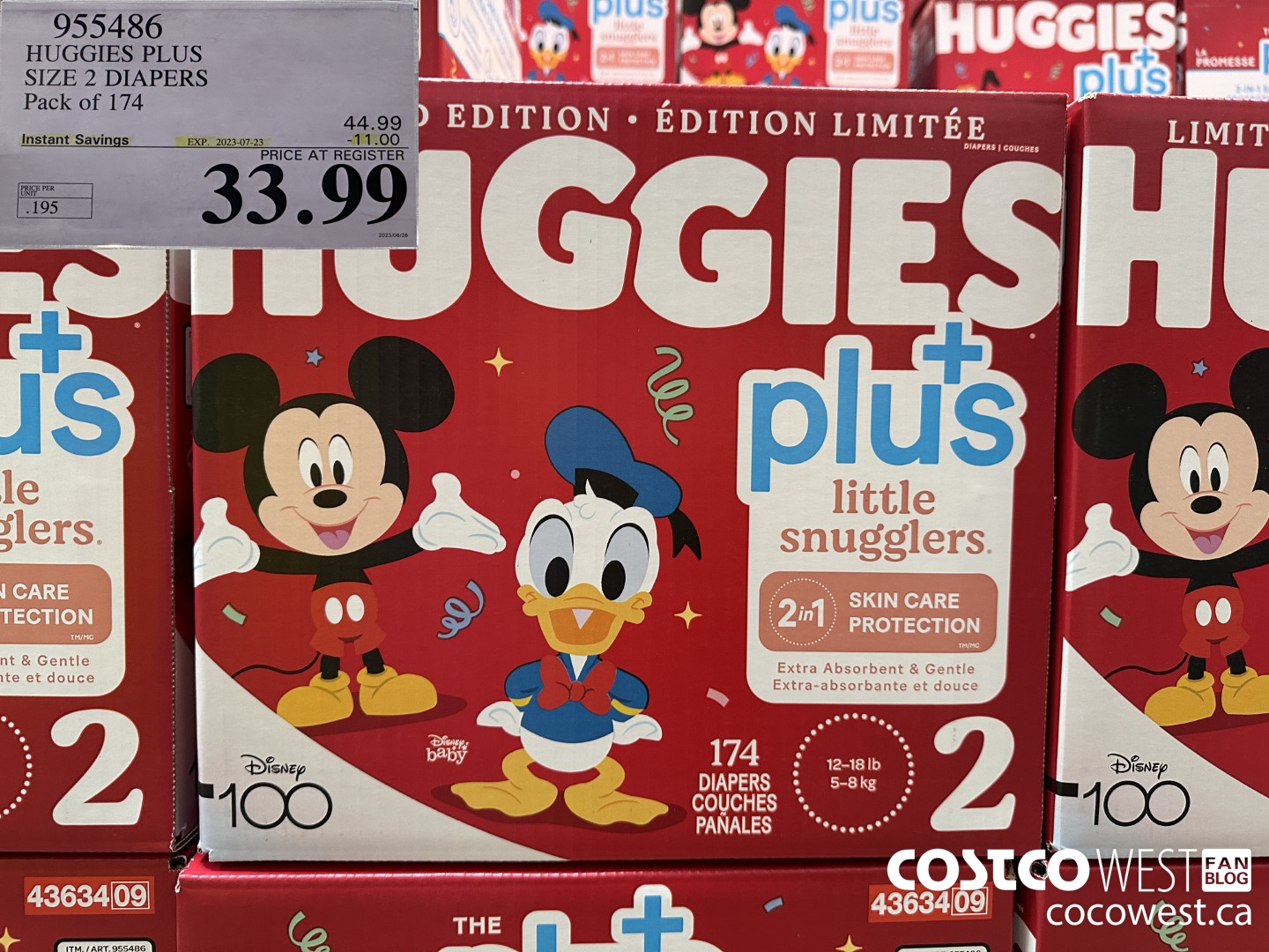 955486 HUGGIES LITTLE SNUGGLE SIZE 2 DIAPERS PACK OF 174 ($11.00 INSTANT SAVINGS EXPIRES ON 2023-07-23) $33.99