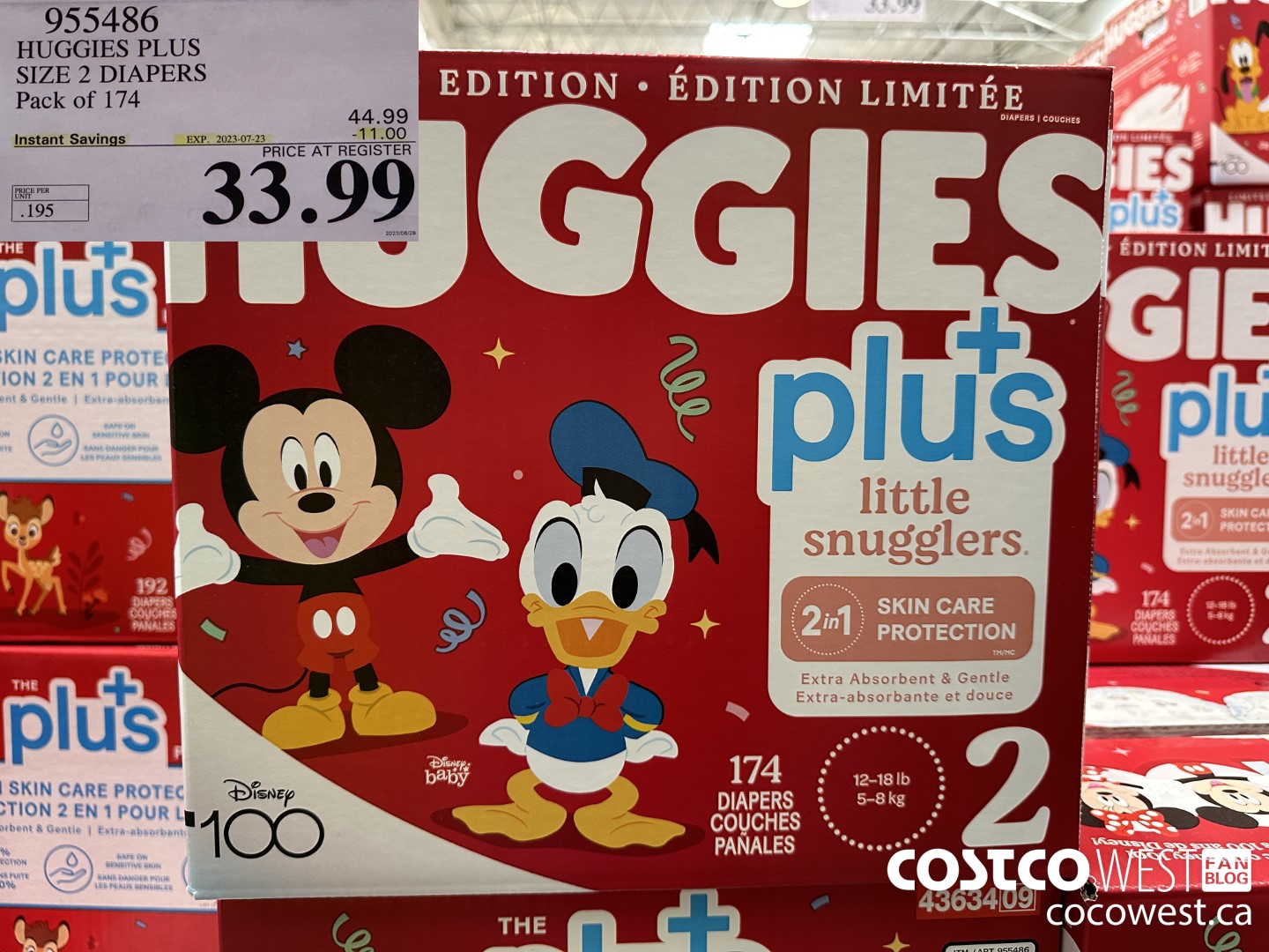 955486 HUGGIES LITTLE SNUGGLE SIZE 2 DIAPERS PACK OF 174 ($11.00 INSTANT SAVINGS EXPIRES ON 2023-07-23) $33.99