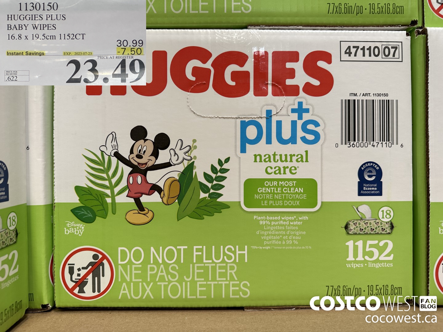 1130150 HUGGIES PLUS BABY WIPES 16.8 X 19.5 CM 1152CT ($7.50 INSTANT SAVINGS EXPIRES ON 2023-07-23) $23.49