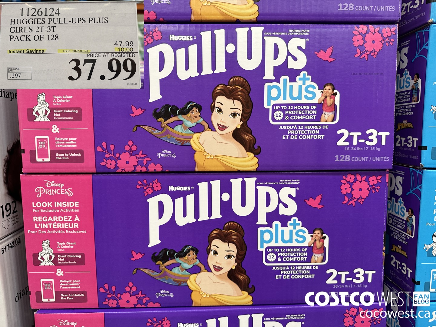 1126124 HUGGIES PULL-UPS GIRLS 2T-3T PACK OF 128 ($10.00 INSTANT SAVINGS EXPIRES ON 2023-07-23) $37.99