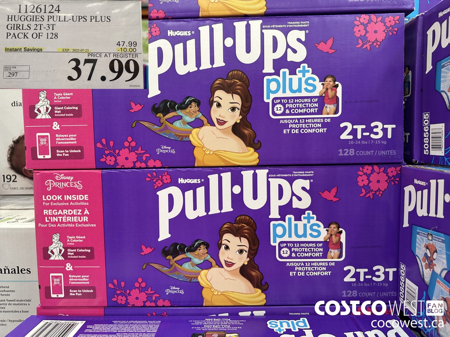 1126124 HUGGIES PULL-UPS GIRLS 2T-3T PACK OF 128 ($10.00 INSTANT SAVINGS EXPIRES ON 2023-07-23) $37.99