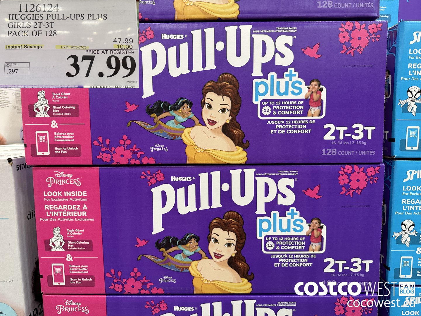 1126124 HUGGIES PULL-UPS GIRLS 2T-3T PACK OF 128 ($10.00 INSTANT SAVINGS EXPIRES ON 2023-07-23) $37.99