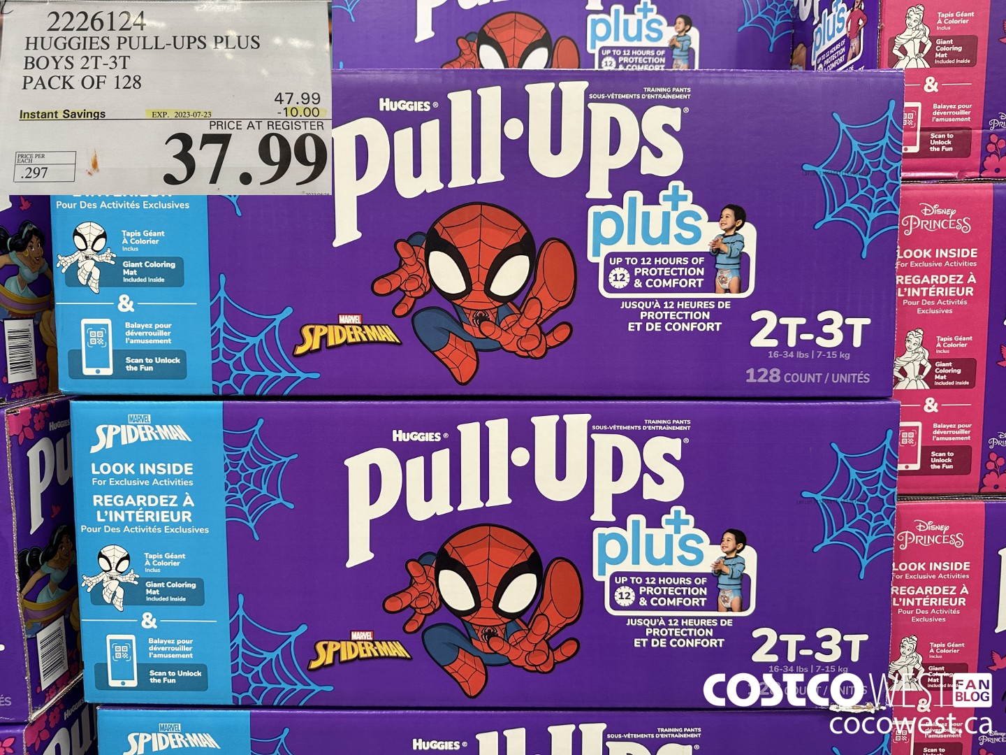 2226124 HUGGIES PULL-UPS PLUS BOYS 2T-3T PACK OF 128 ($10.00 INSTANT SAVINGS EXPIRES ON 2023-07-23) $37.99