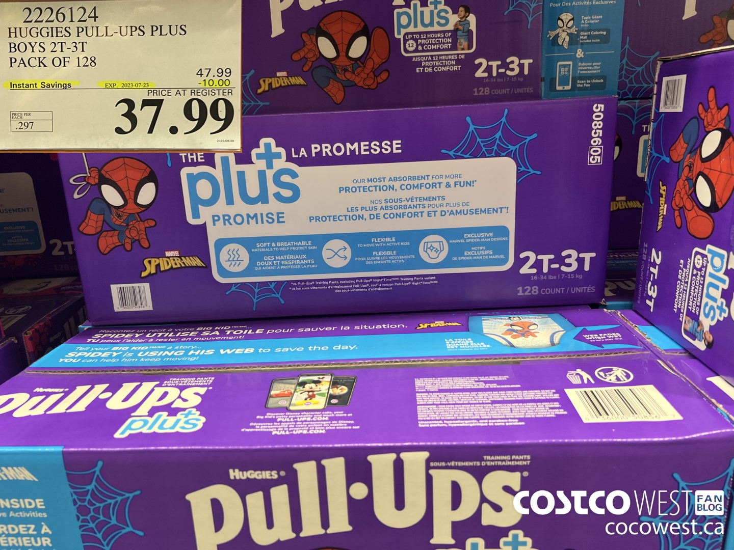 2226124 HUGGIES PULL-UPS PLUS BOYS 2T-3T PACK OF 128 ($10.00 INSTANT SAVINGS EXPIRES ON 2023-07-23) $37.99