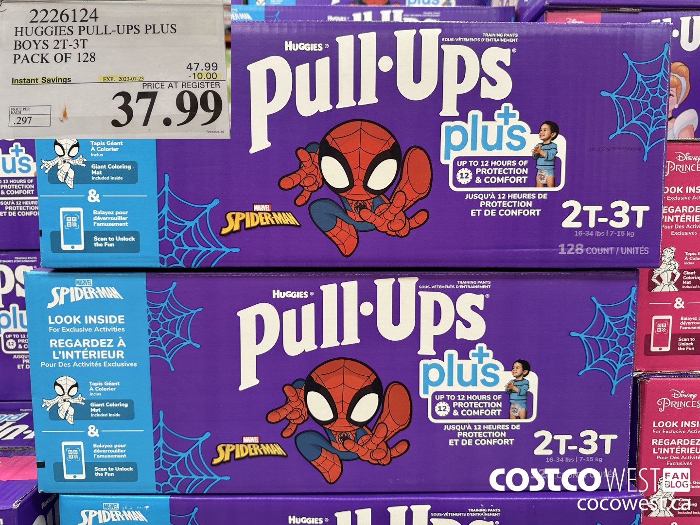 2226124 HUGGIES PULL-UPS PLUS BOYS 2T-3T PACK OF 128 ($10.00 INSTANT SAVINGS EXPIRES ON 2023-07-23) $37.99