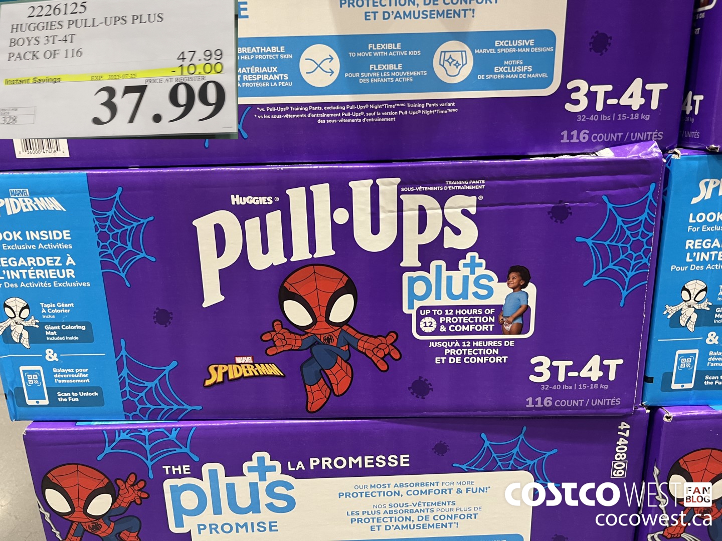 2226125 HUGGIES PULL-UPS PLUS BOYS 3T-4T PACK OF 116 ($10.00 INSTANT SAVINGS EXPIRES ON 2023-07-23) $37.99