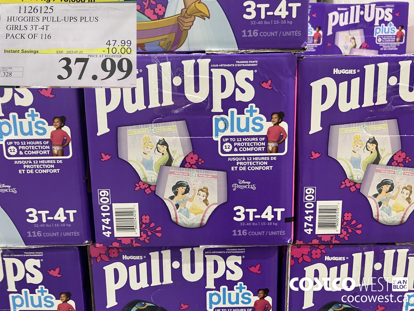 1126125 HUGGIES PULL-UPS PLUS BOYS OR GIRLS 3T-4T PACK OF 116 ($10.00 INSTANT SAVINGS EXPIRES ON 2023-07-23) $37.99