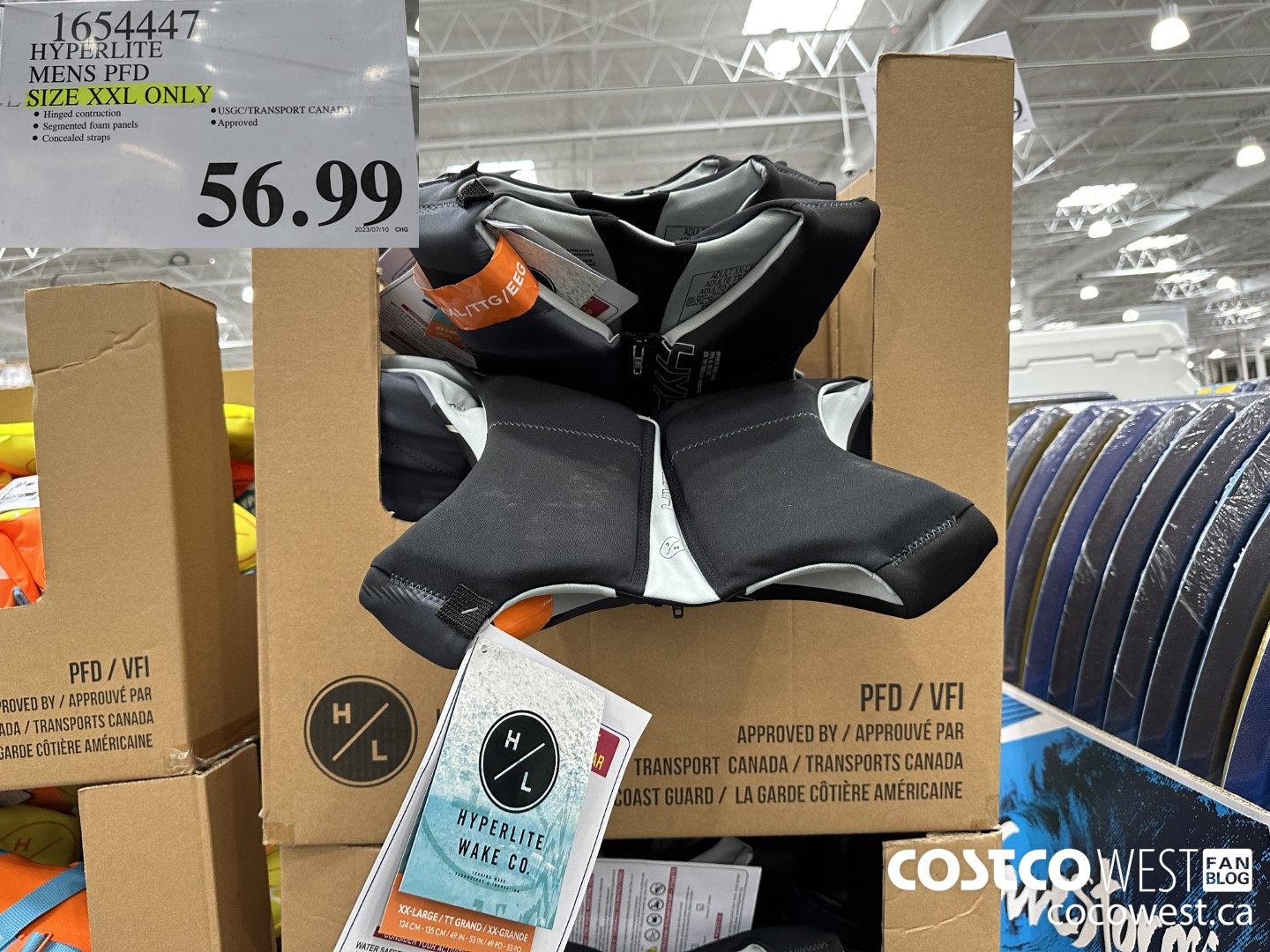 1654447 HYPERLITE MENS PFD SIZES XXL ONLY $56.99