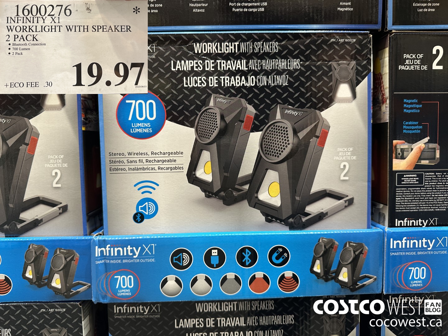 1600276 INFINITY X1 WORKLIGHT WITH SPEAKER 2 PACK $19.97