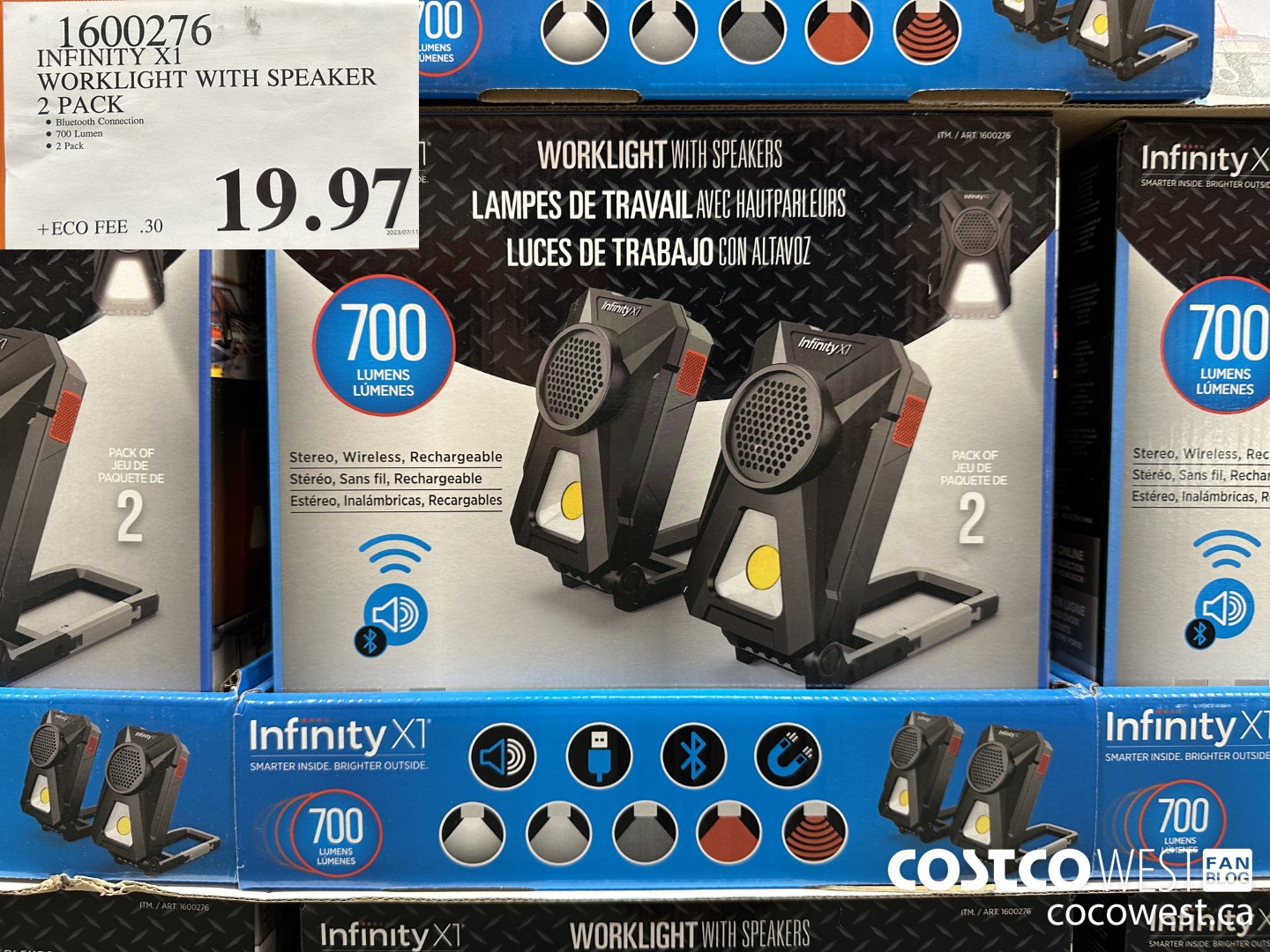 1600276 INFINITY X1 WORKLIGHT WITH SPEAKER 2 PACK $19.97