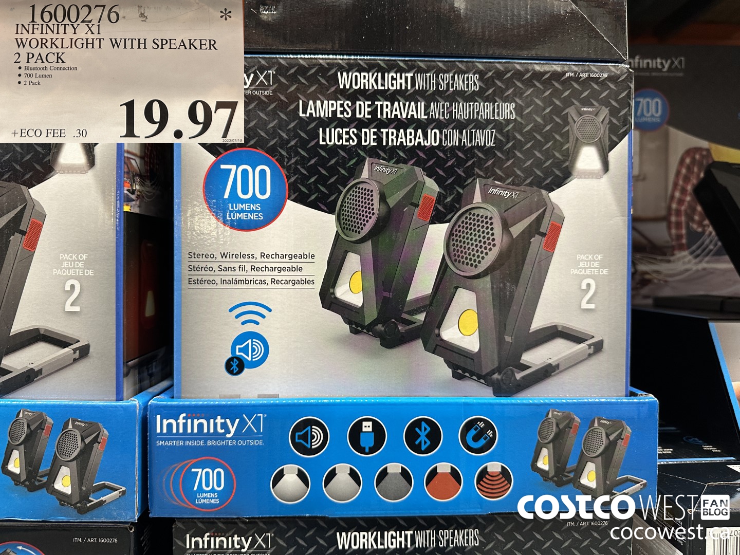 1600276 INFINITY X1 WORKLIGHT WITH SPEAKER 2 PACK $19.97
