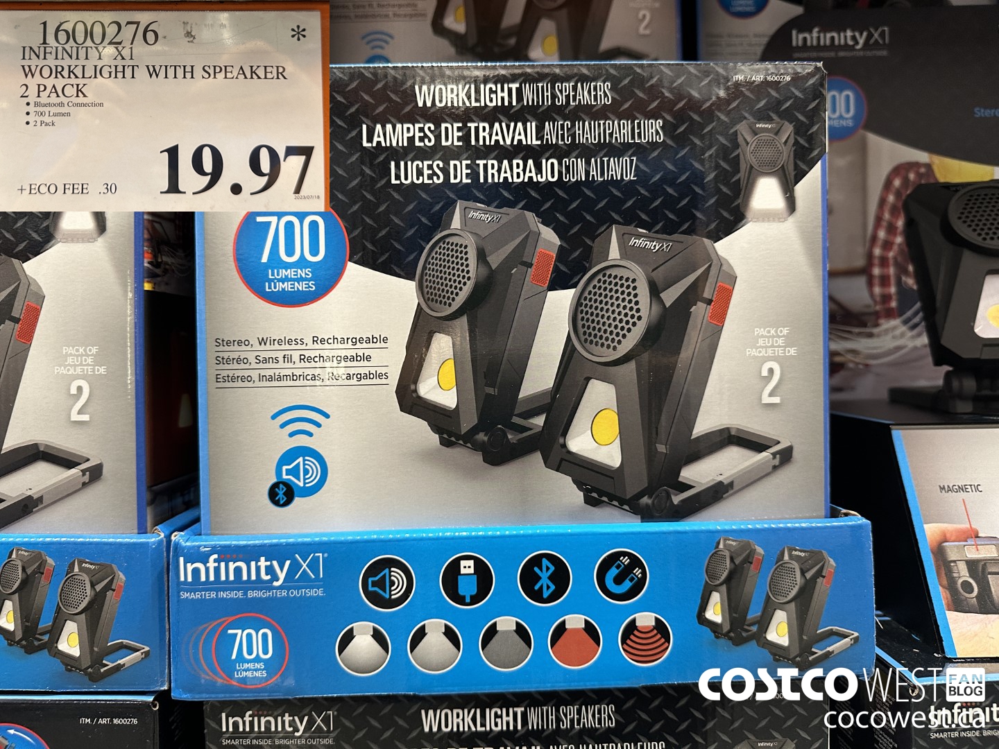 1600276 INFINITY X1 WORKLIGHT WITH SPEAKER 2 PACK $19.97