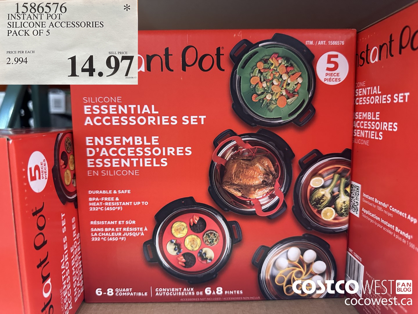 1586576 INTANT POT SILICONE ACCESSORIES PACK OF 5 $14.97