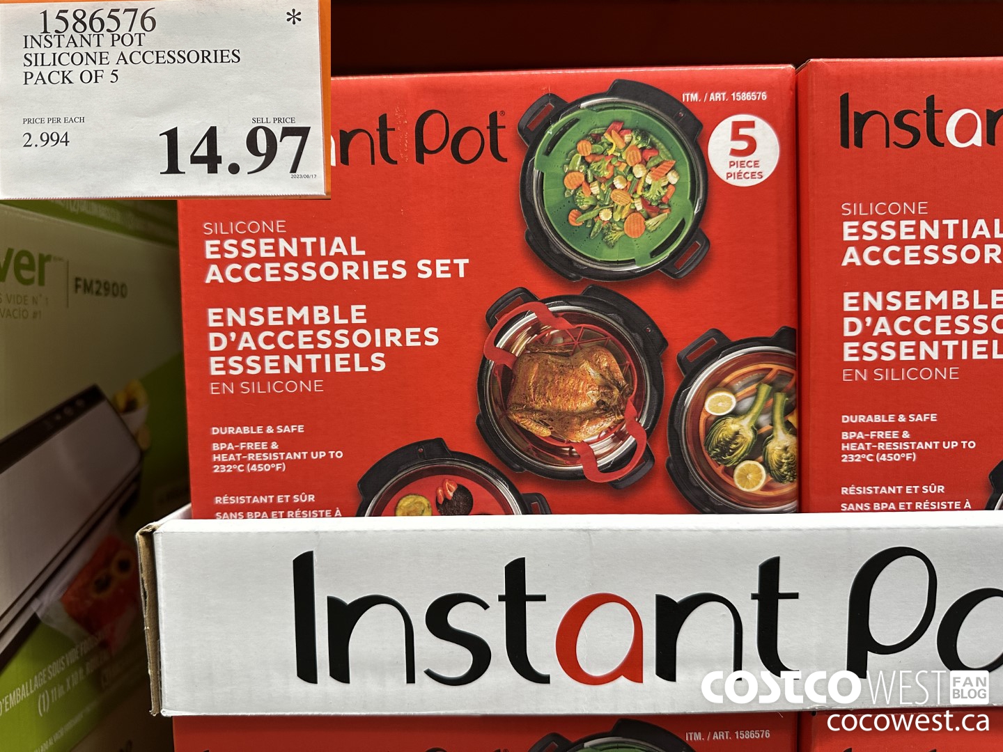 1586576 INTANT POT SILICONE ACCESSORIES PACK OF 5 $14.97