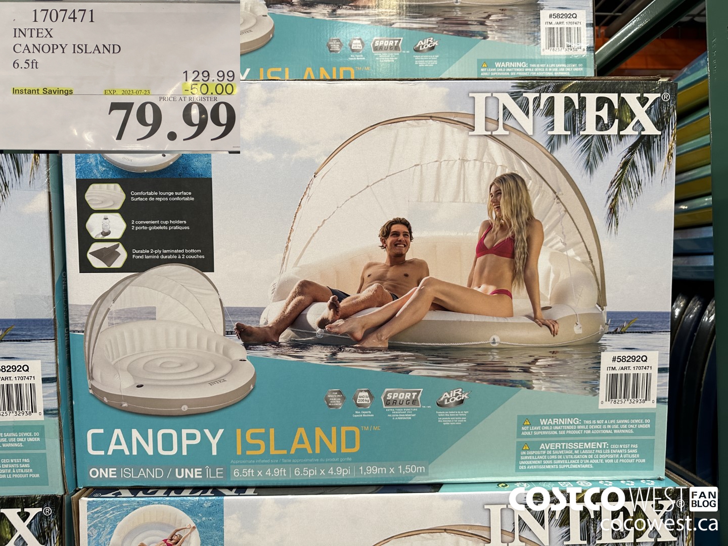1707471 INTEX CANOPY ISLAND 6.5FT ($50.00 INSTANT SAVINGS EXPIRES ON 2023-07-23) $79.99
