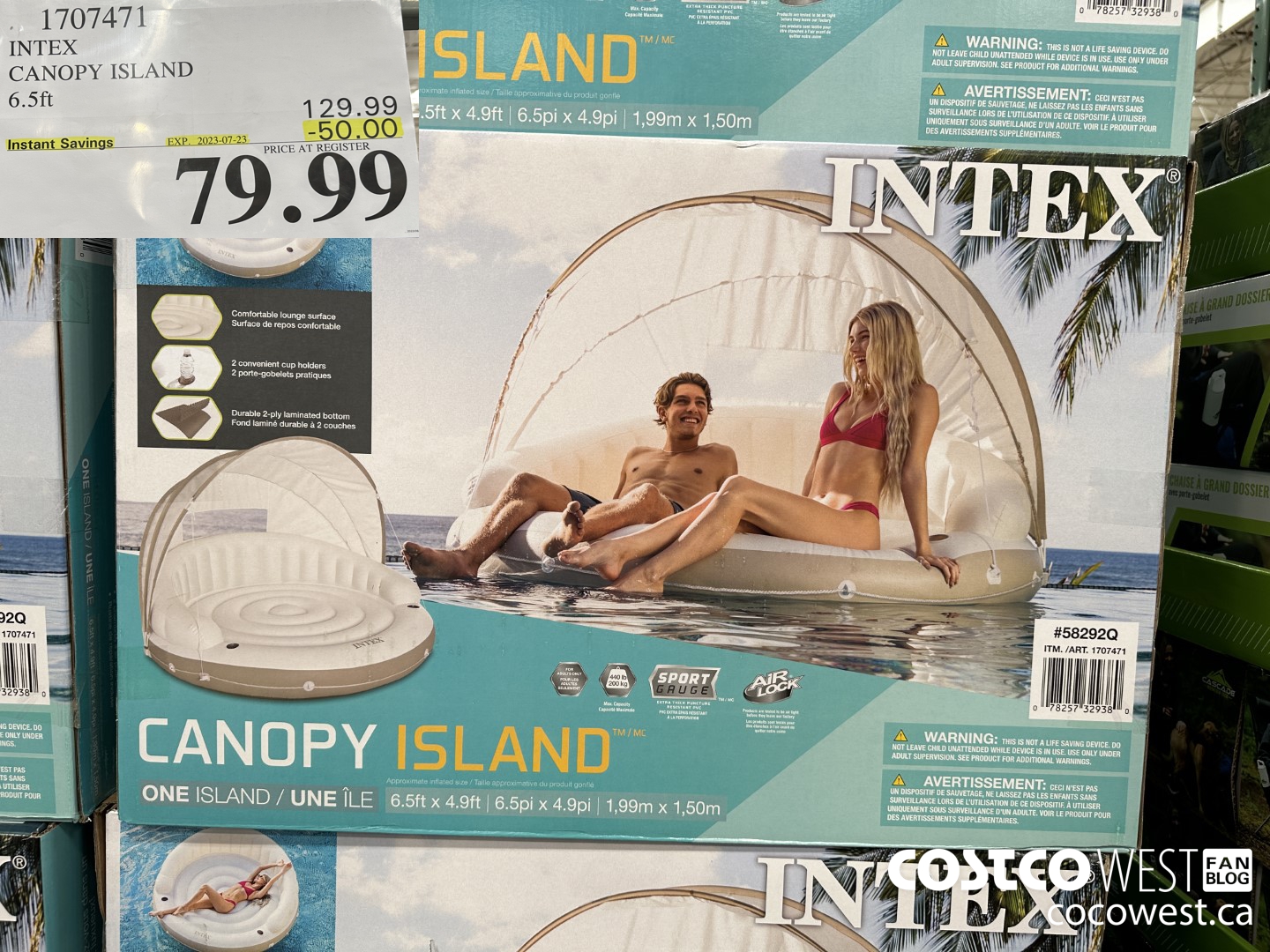 1707471 INTEX CANOPY ISLAND 6.5FT ($50.00 INSTANT SAVINGS EXPIRES ON 2023-07-23) $79.99