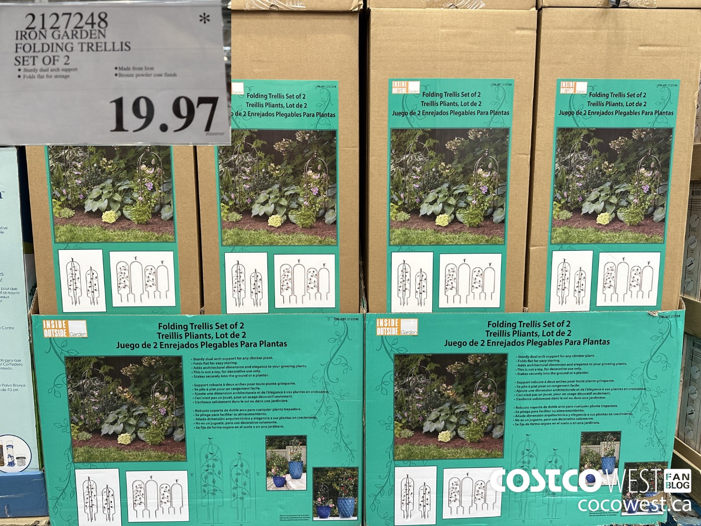 2127248 IRON GARDEN FOLDING TRELLIS SET OF 2 $19.97