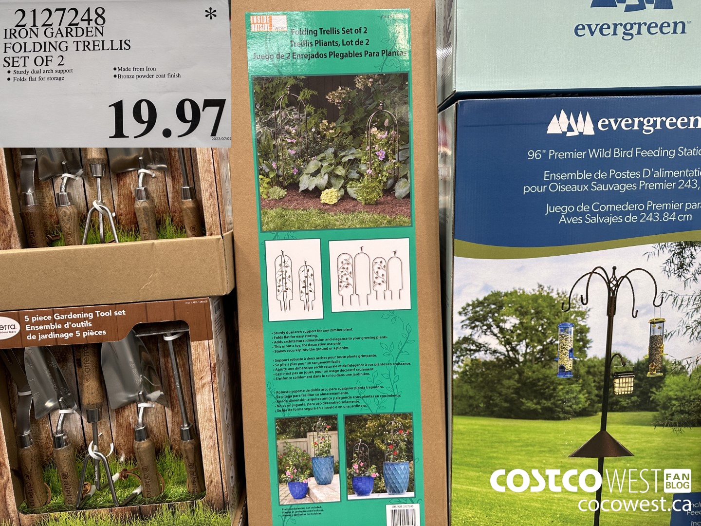 2127248 IRON GARDEN FOLDING TRELLIS SET OF 2 $19.97