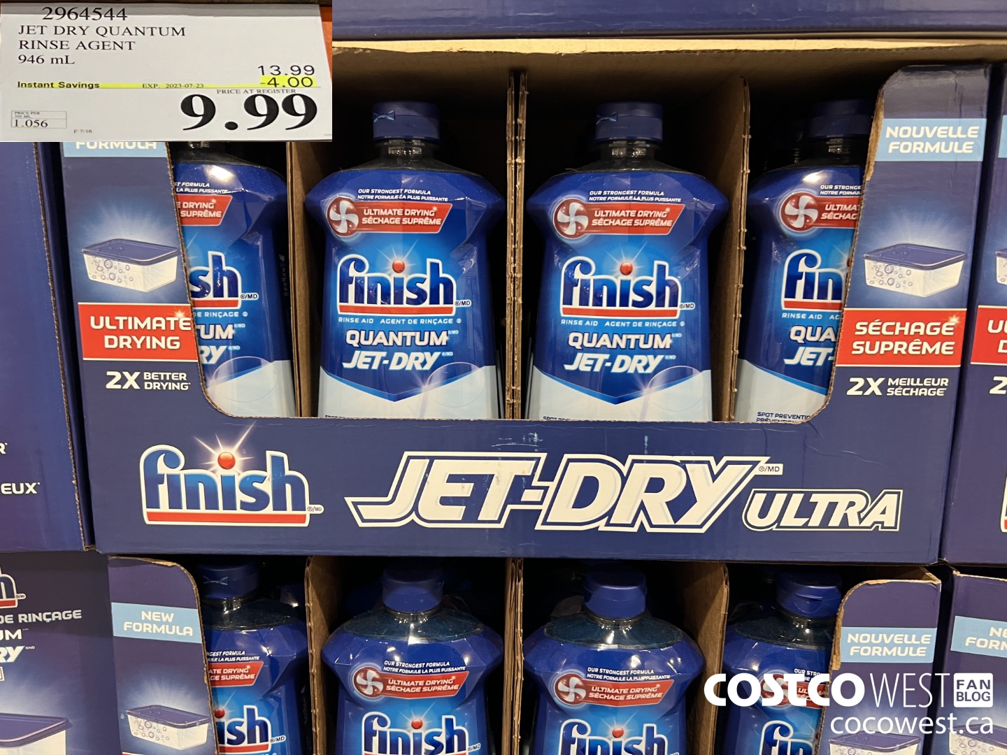 2964544 JET DRY ULTRA RINSE AGENT 946 mL ($4.00 INSTANT SAVINGS EXPIRES ON 2023-07-23) $9.99