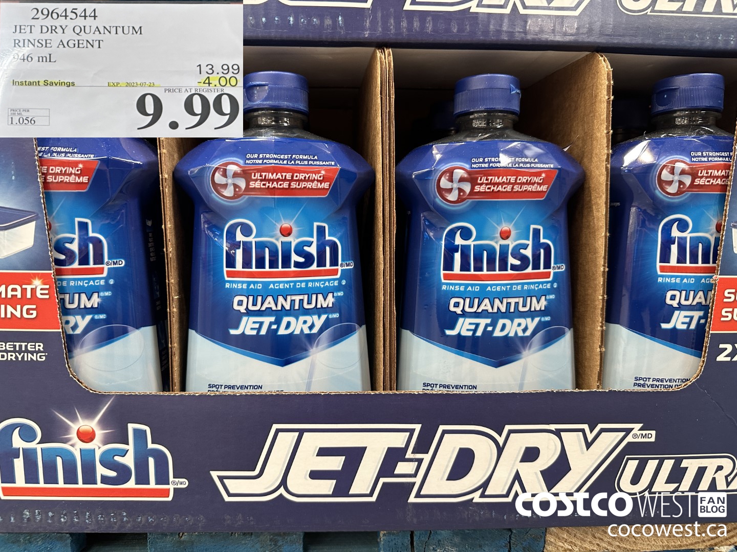 2964544 JET DRY ULTRA RINSE AGENT 946 mL ($4.00 INSTANT SAVINGS EXPIRES ON 2023-07-23) $9.99