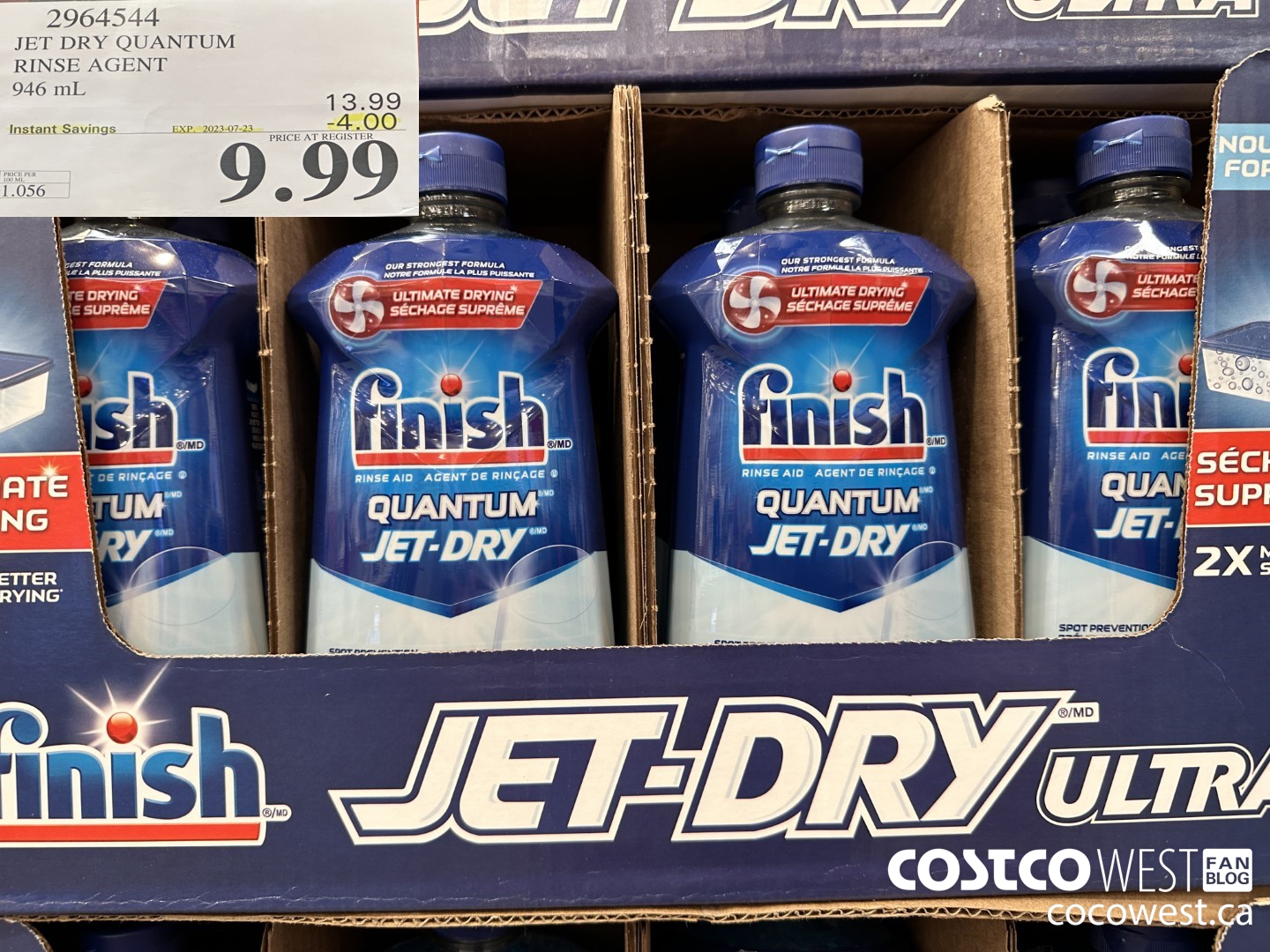 2964544 JET DRY ULTRA RINSE AGENT 946 mL ($4.00 INSTANT SAVINGS EXPIRES ON 2023-07-23) $9.99