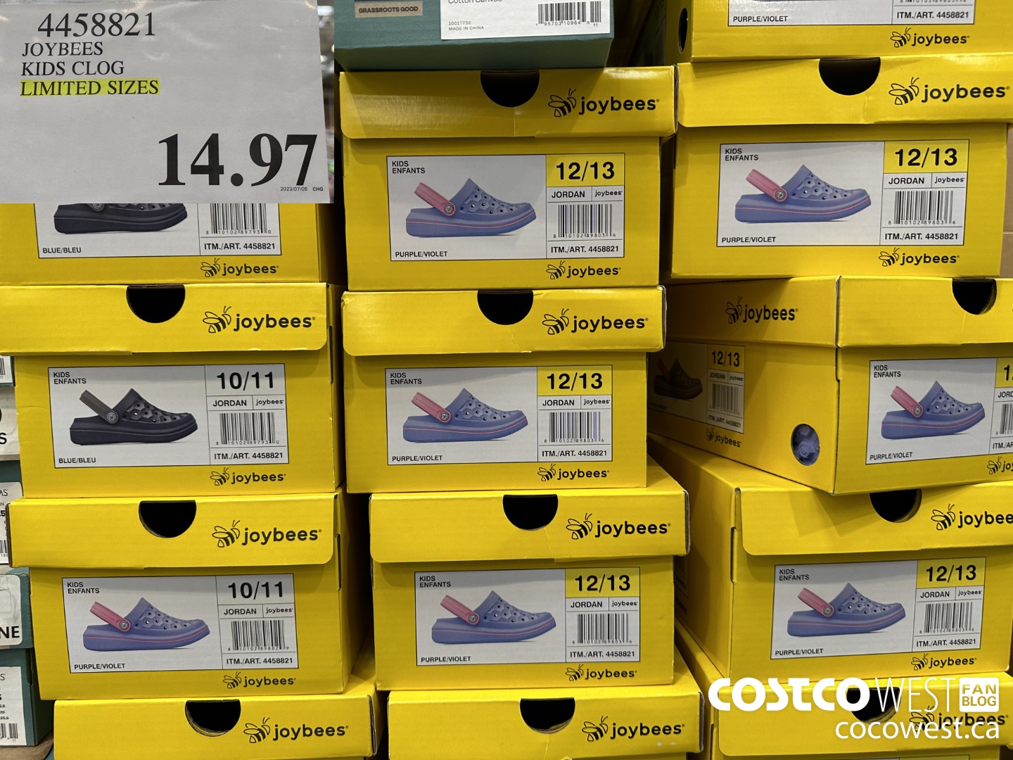 4458821 JOYBEES KIDS CLOG LIMITED SIZES $14.97