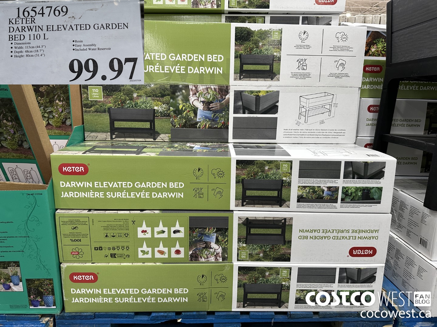 1654769 KETER DARWIN ELEVATED GARDEN BED 110 L $99.97